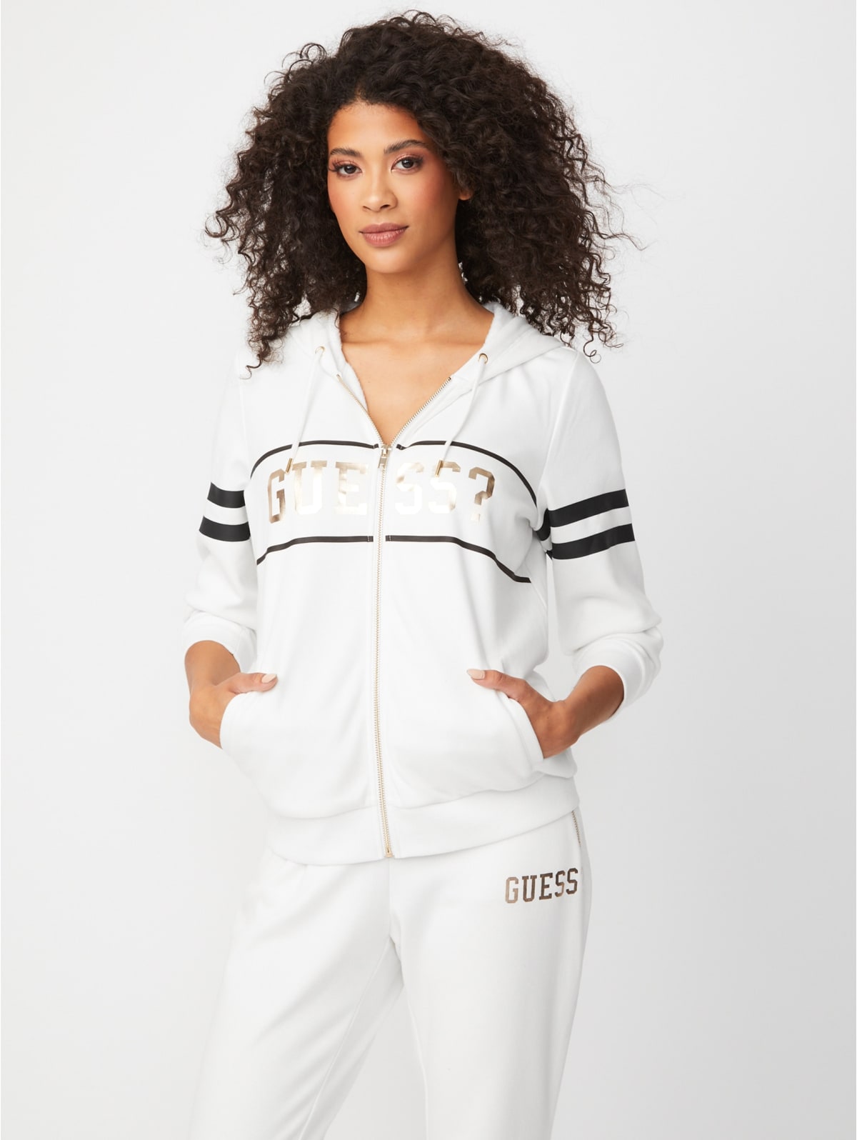 guess zip up hoodie
