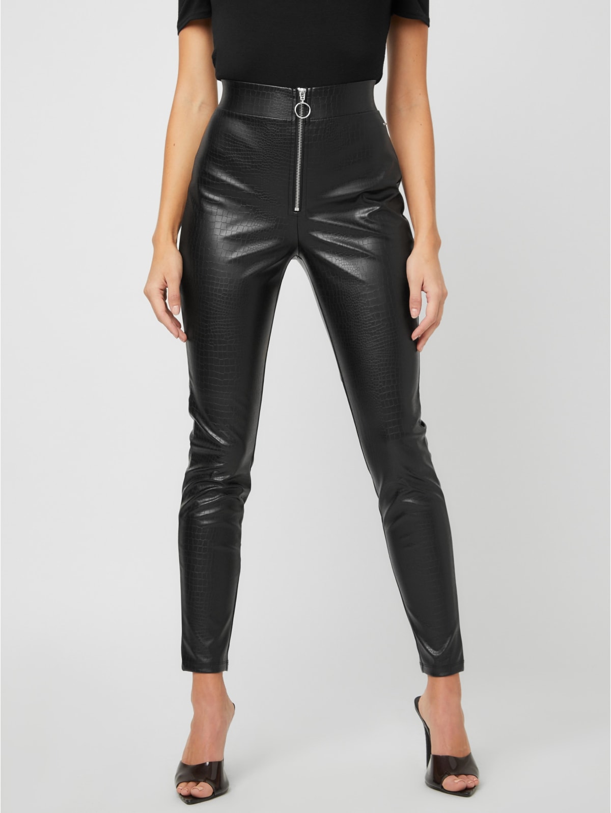 guess faux leather pants