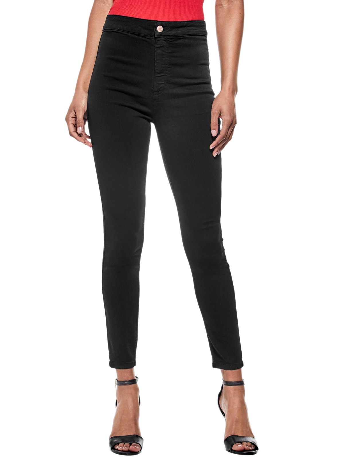 ultra high rise black skinny jeans