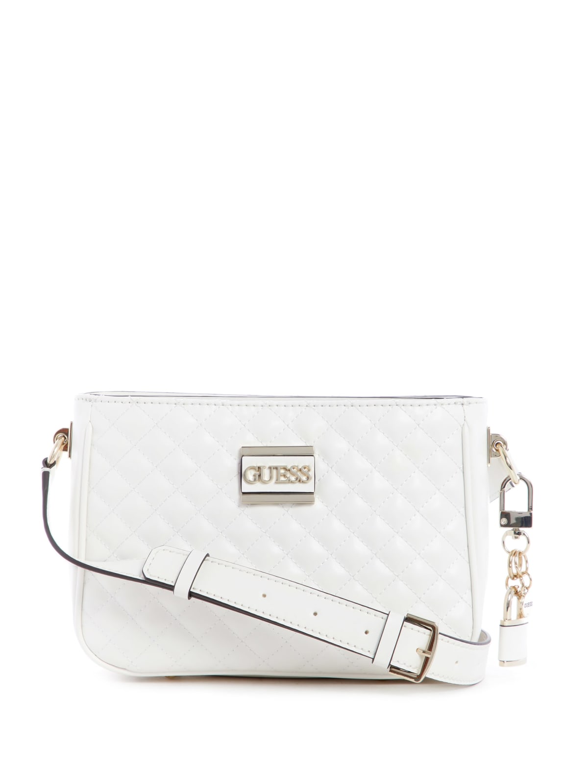 white quilted crossbody