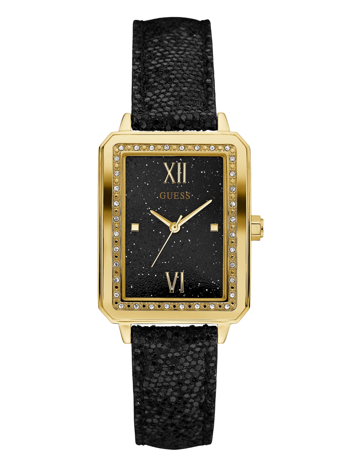 Black And Gold Tone Rectangle Watch Guess Factory