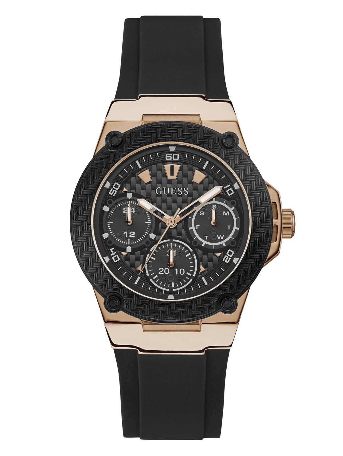 Rose Gold-Tone And Black Multifunction Watch | GUESS