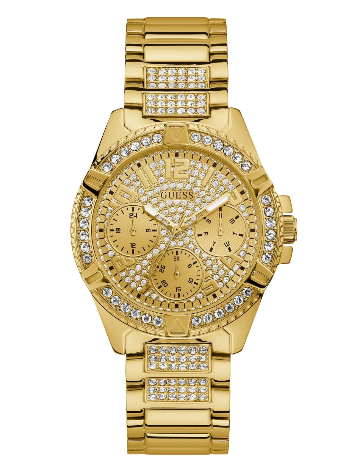 gold bling watch
