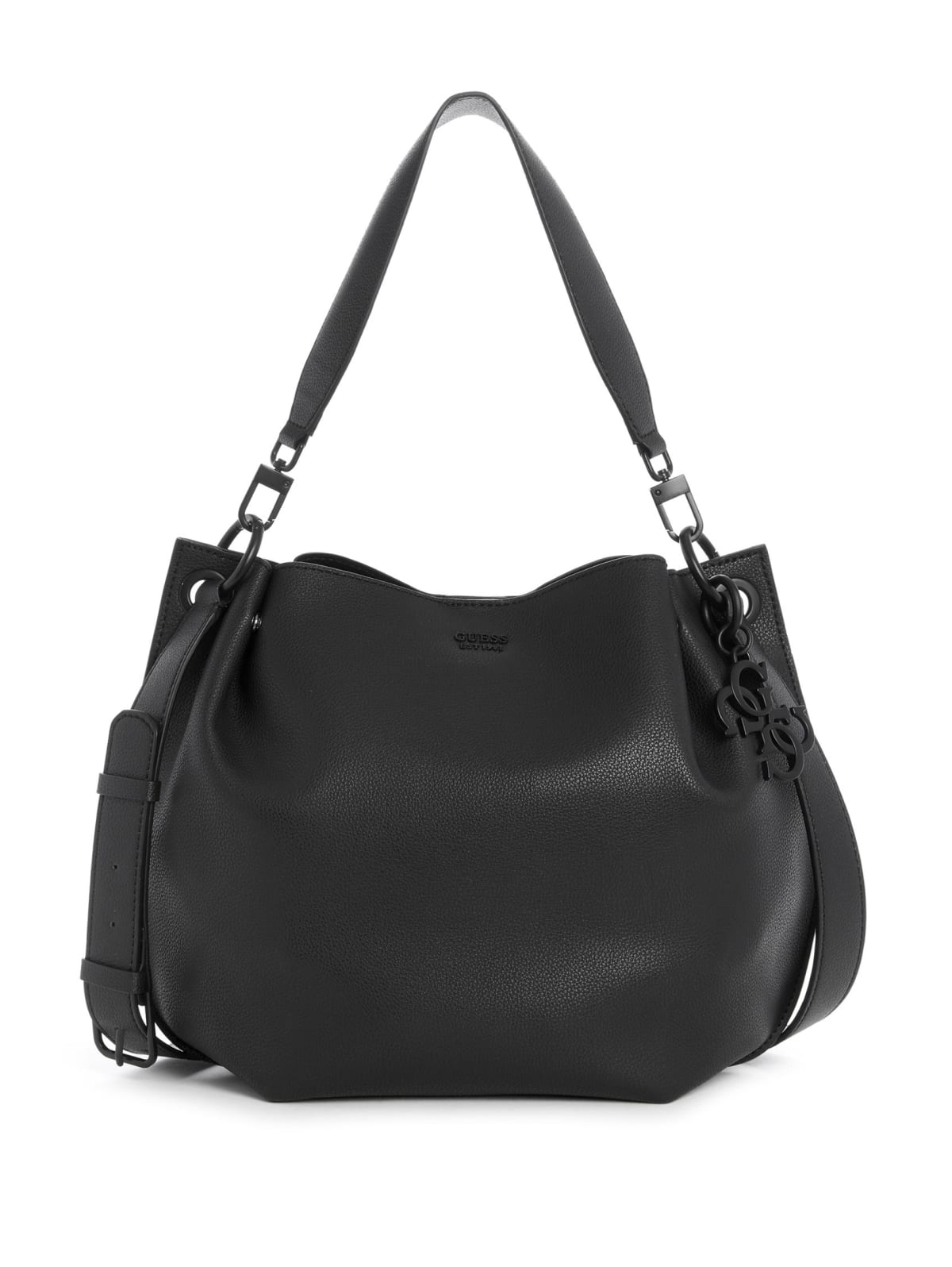 guess digital hobo bag black