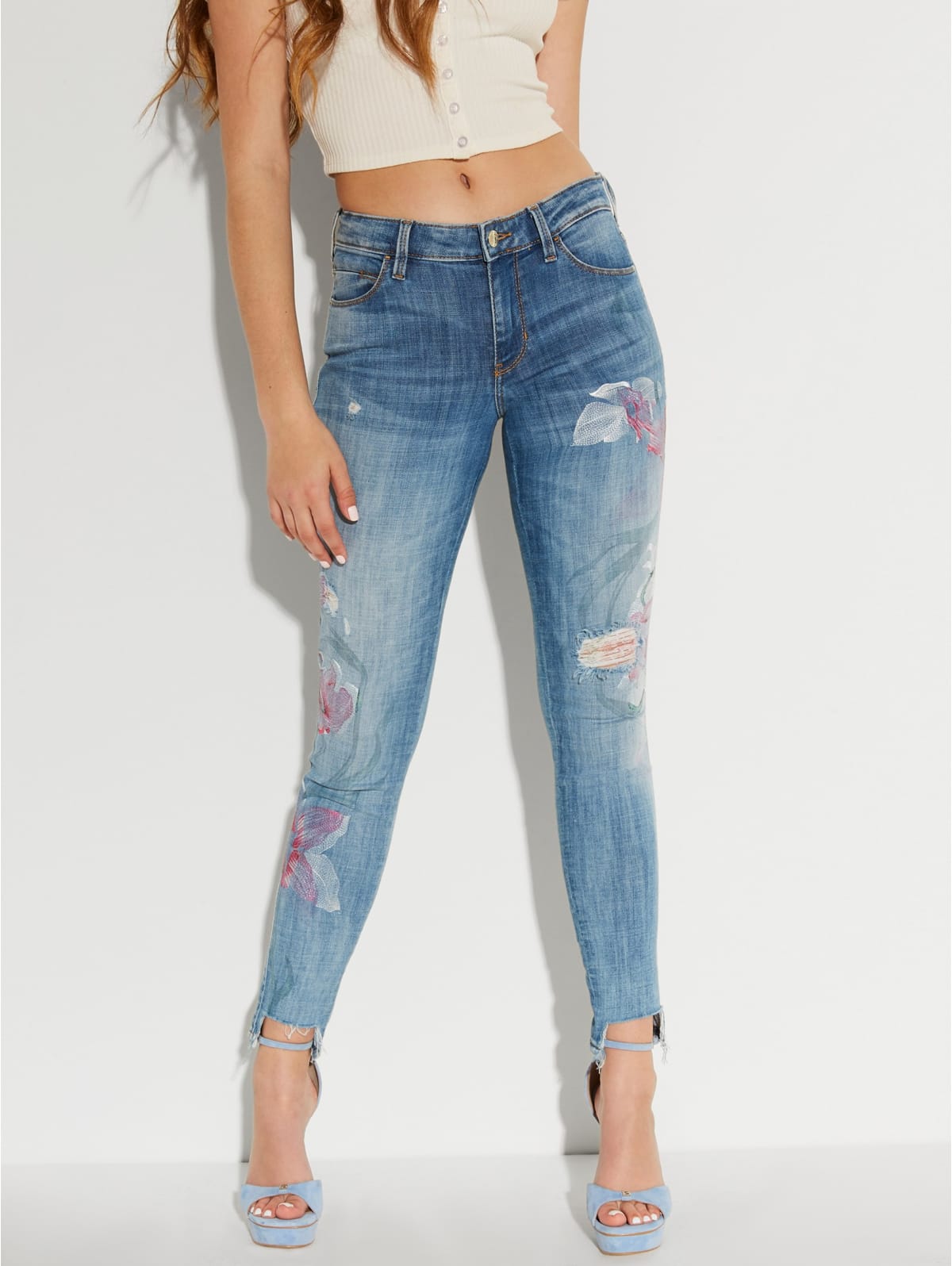 destroyed jean shorts womens
