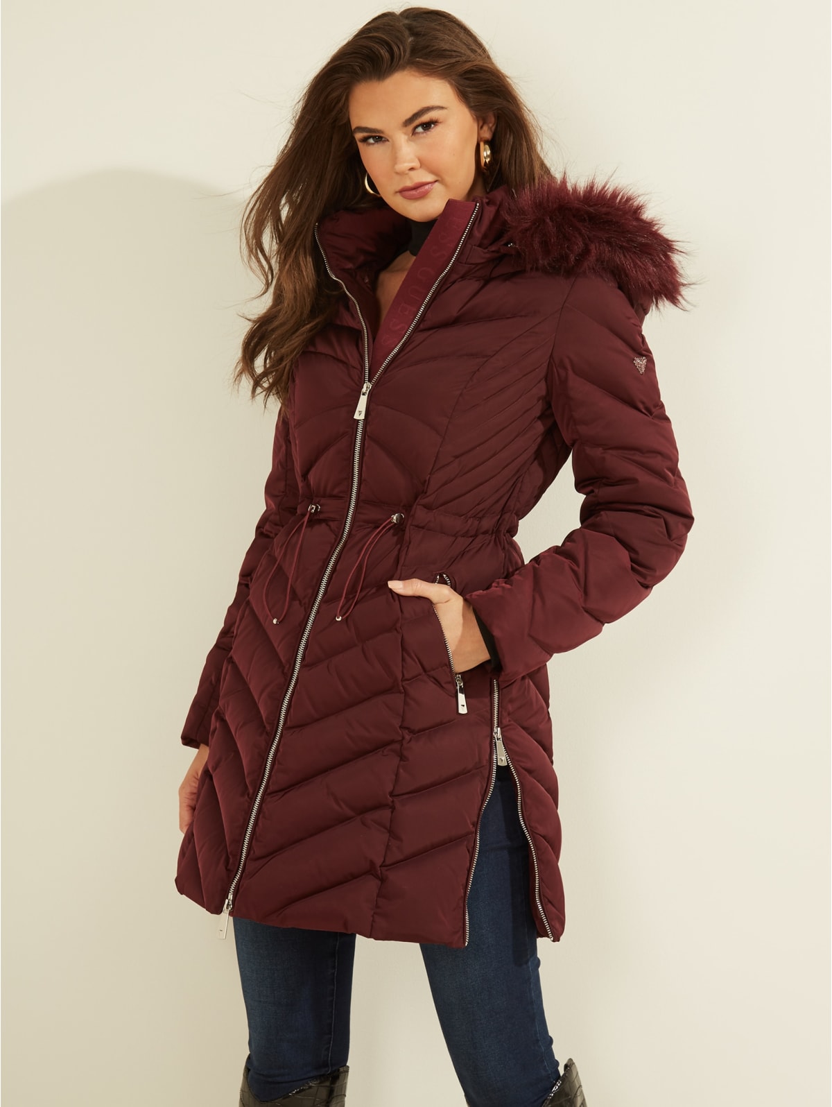 Guess real down jacket clearance