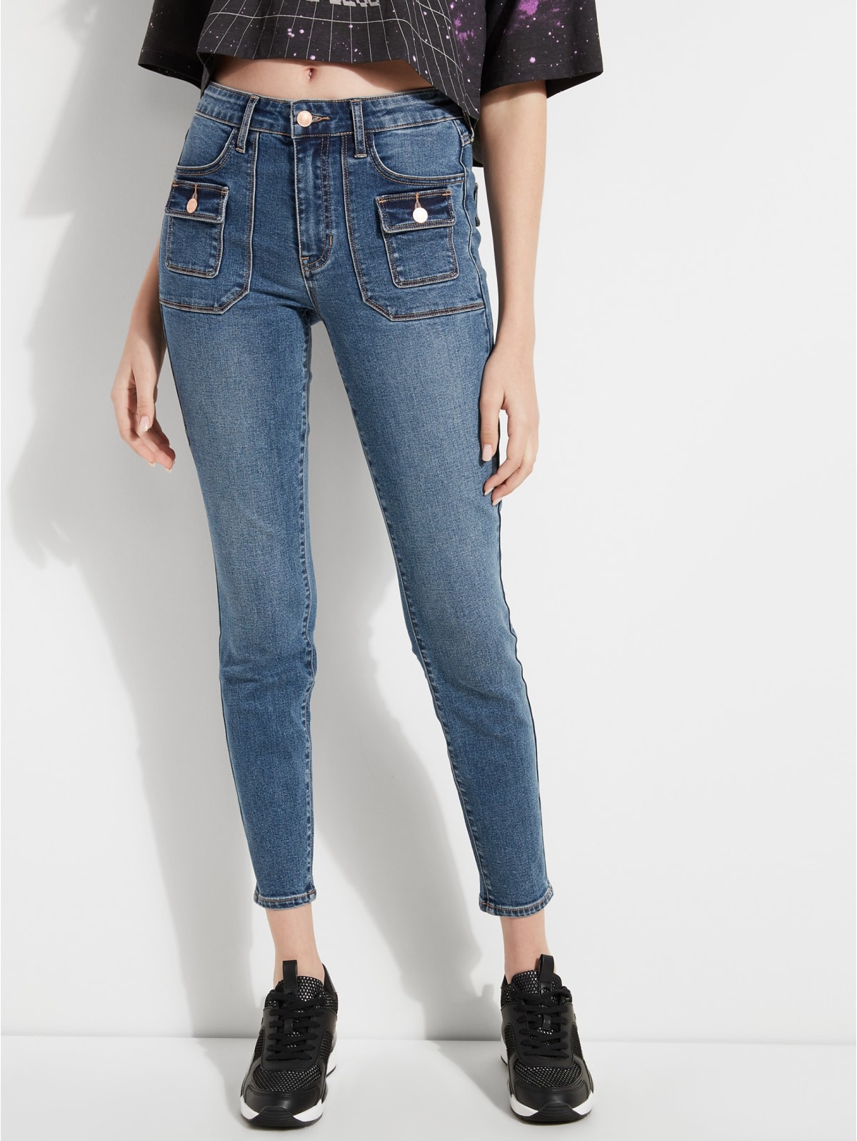 guess 1981 high rise skinny jeans