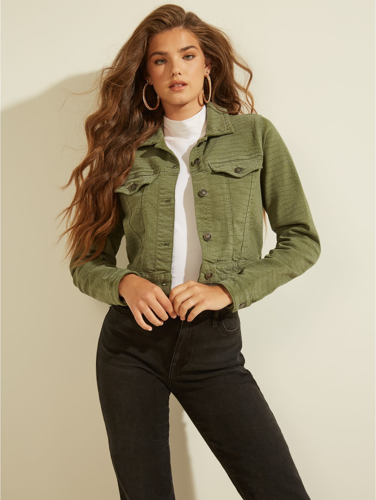 guess khaki jacket