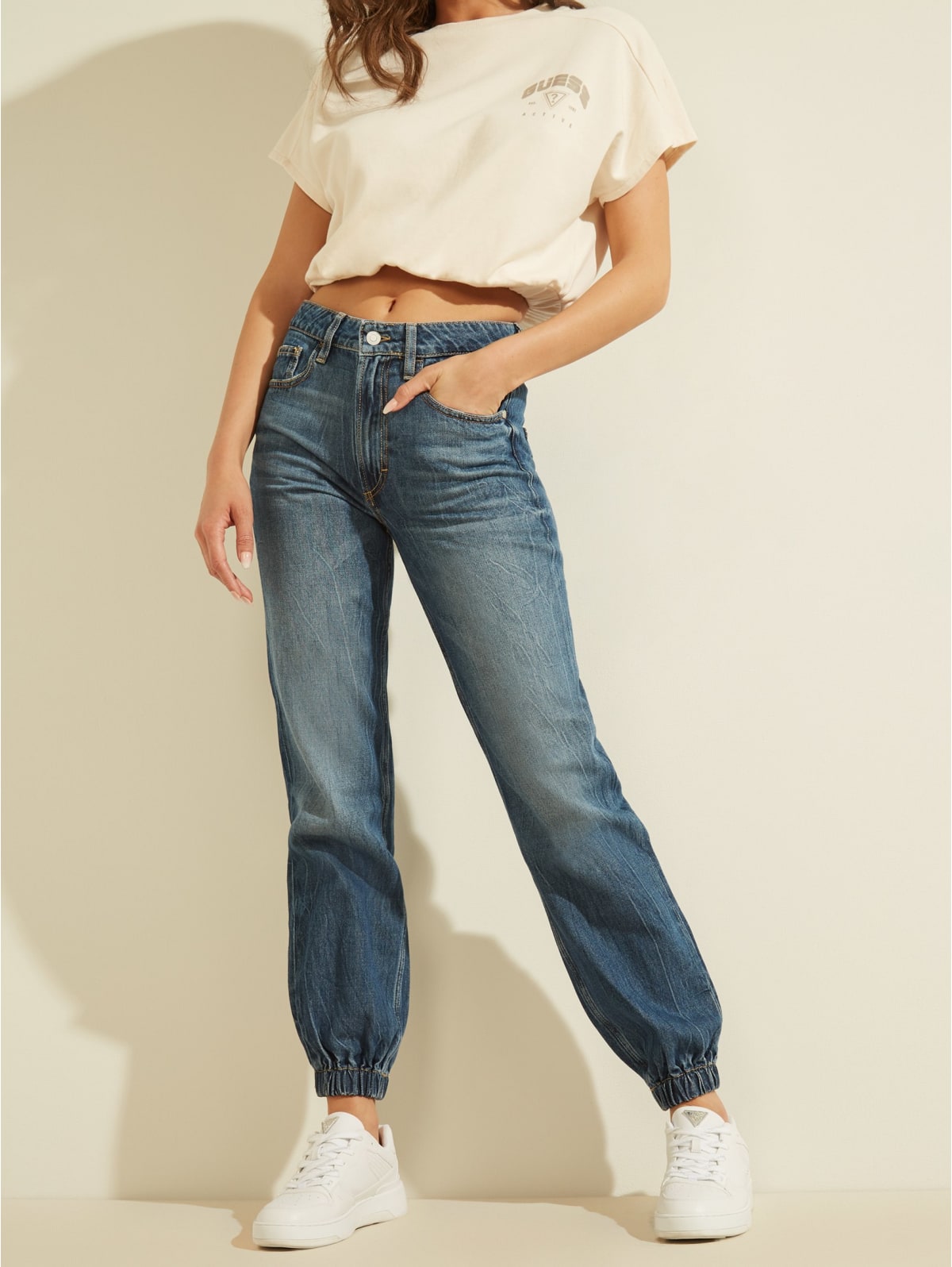 guess denim joggers