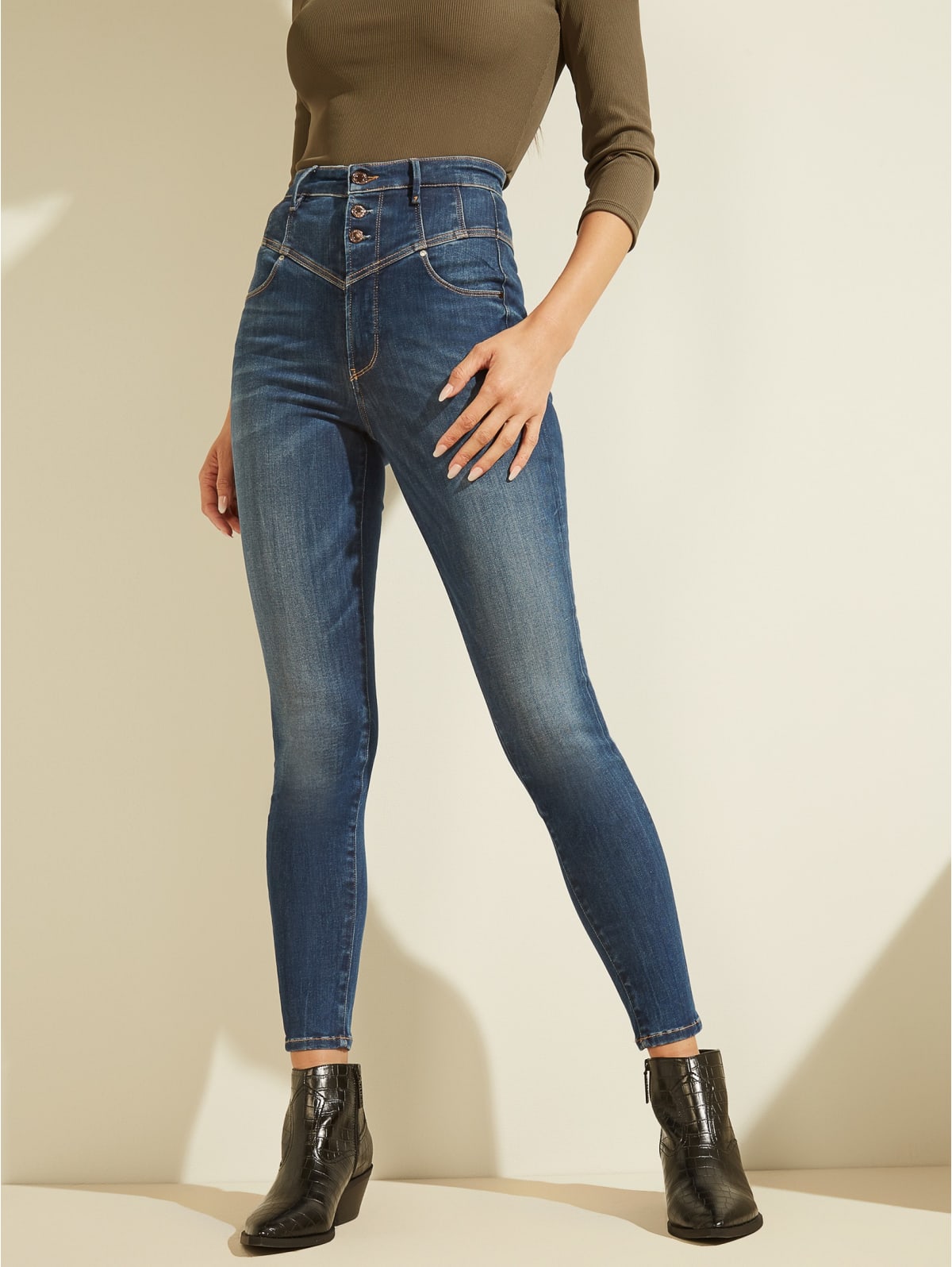 guess high rise jeans