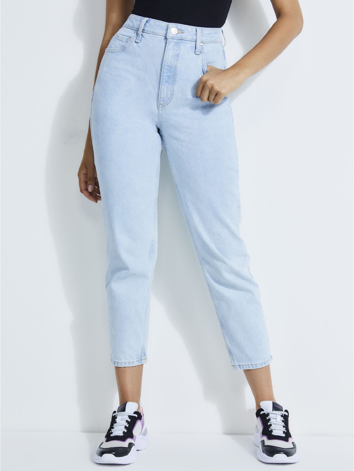 baby blue mom jeans