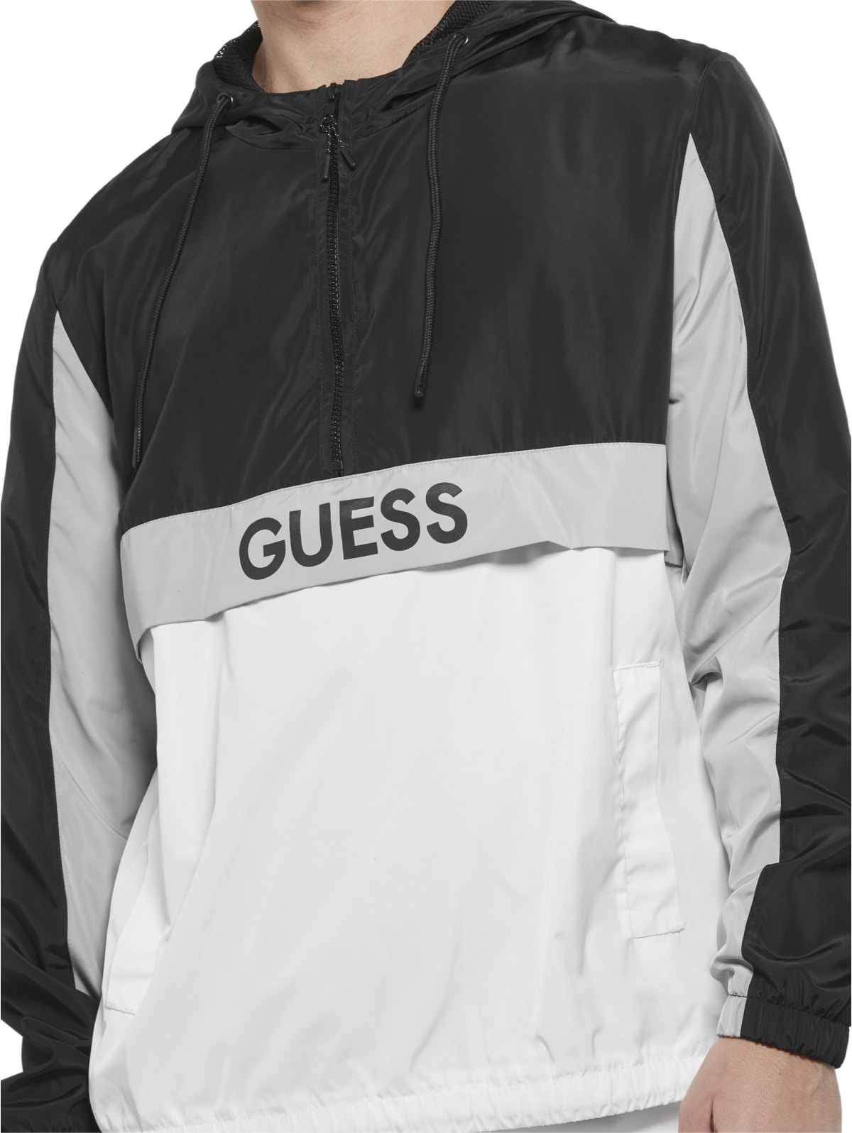 guess black windbreaker