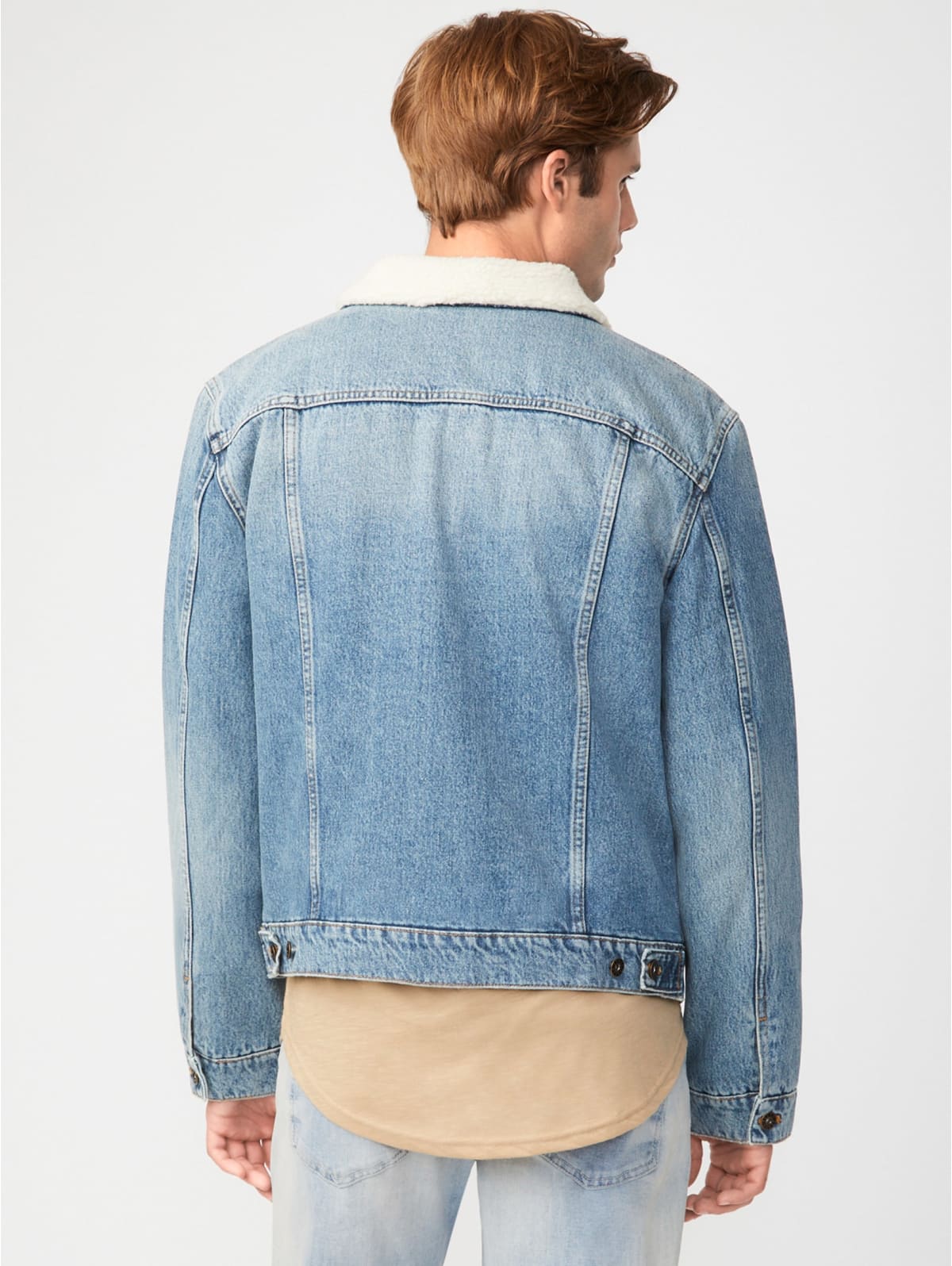 guess sherpa denim jacket