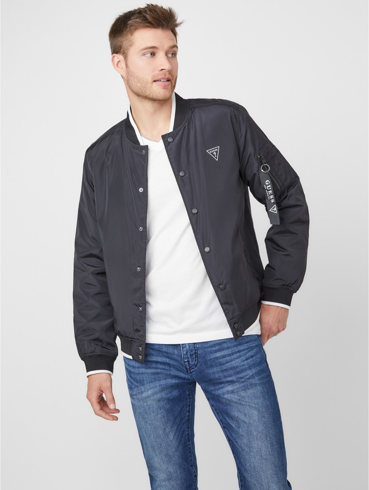 Hugo Logo Bomber Jacket | GUESS Factory