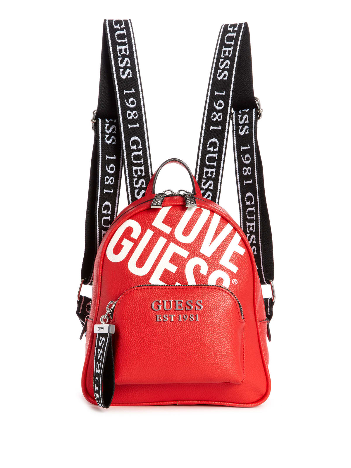 guess red mini backpack