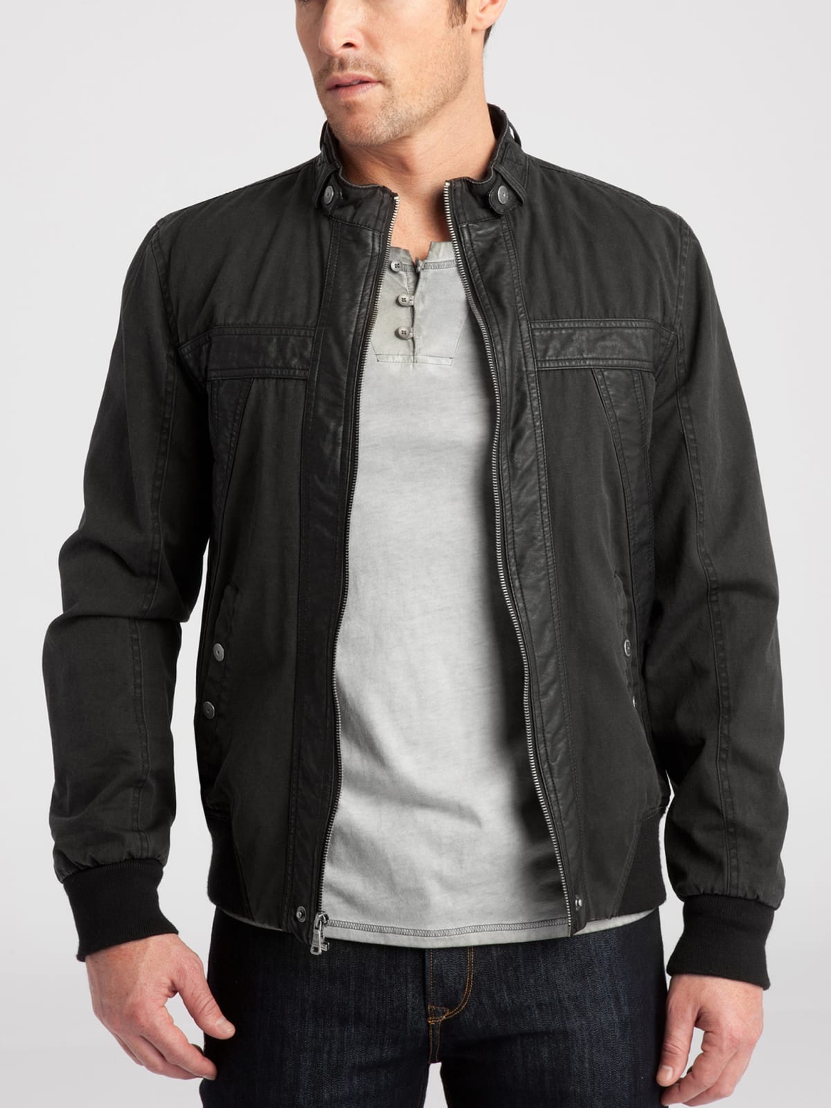 biker jacket guess