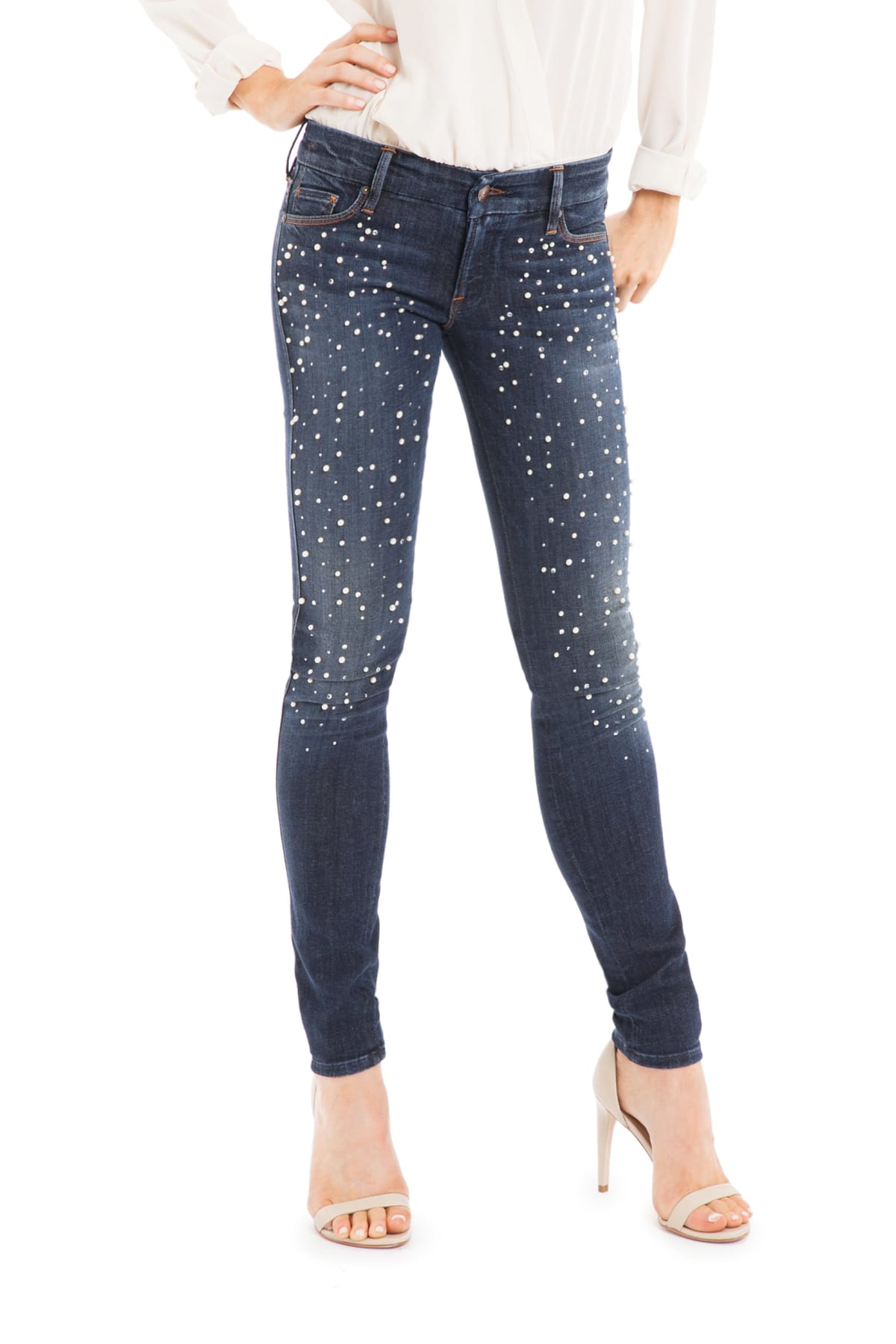 The Skinny Jean No 61 Pearl Bead Embellishments Guess By Marciano