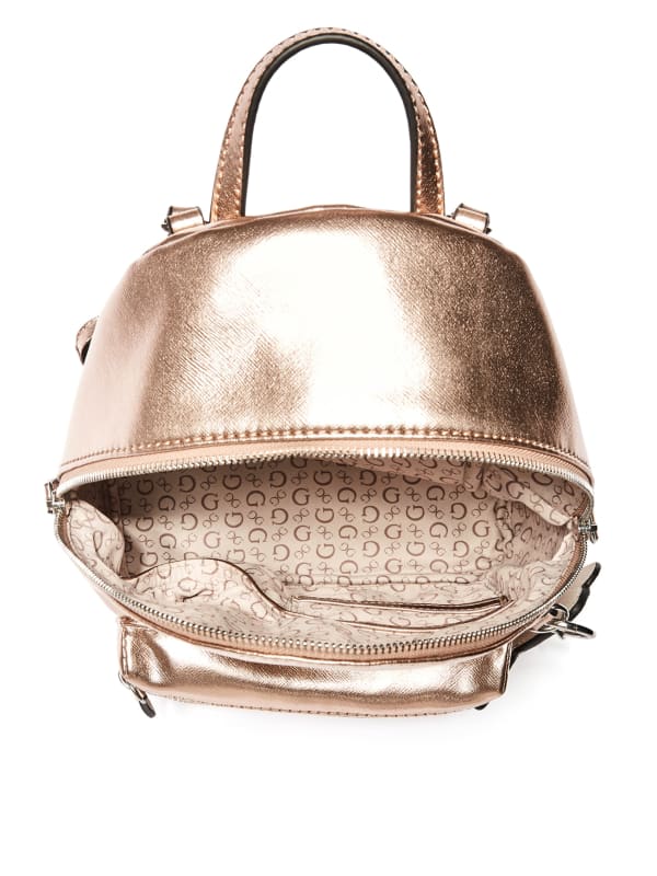 rose gold guess backpack