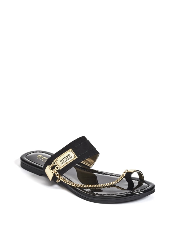 guess factory women's landen chain sandals