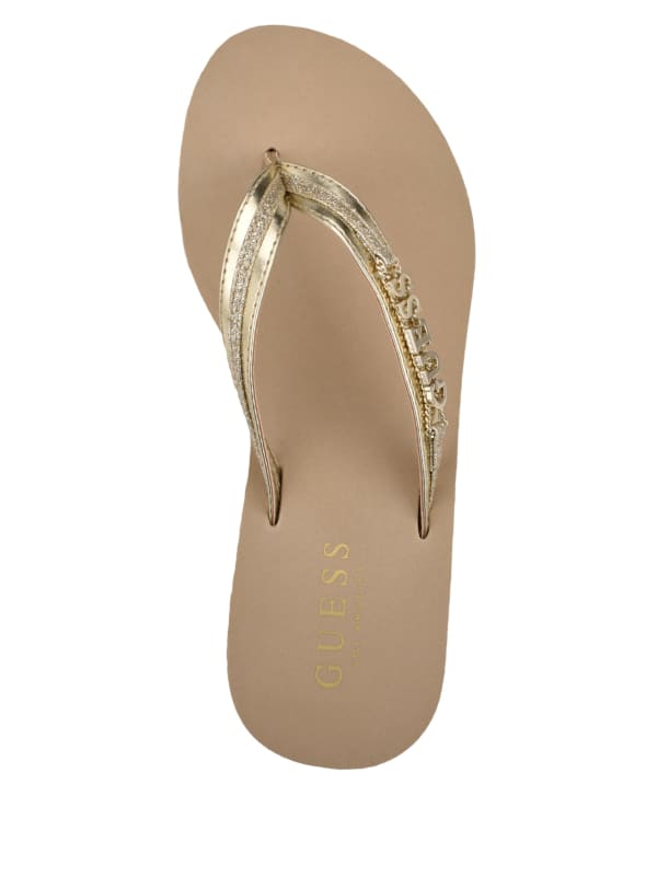 guess flip flops with charms