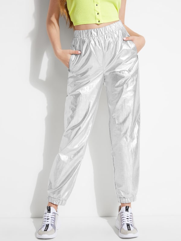 metallic joggers