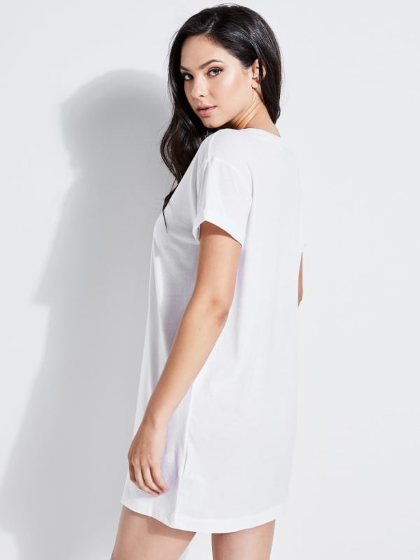 guess longline logo tee