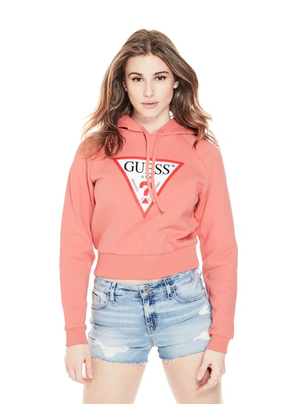 guess classic logo hoodie