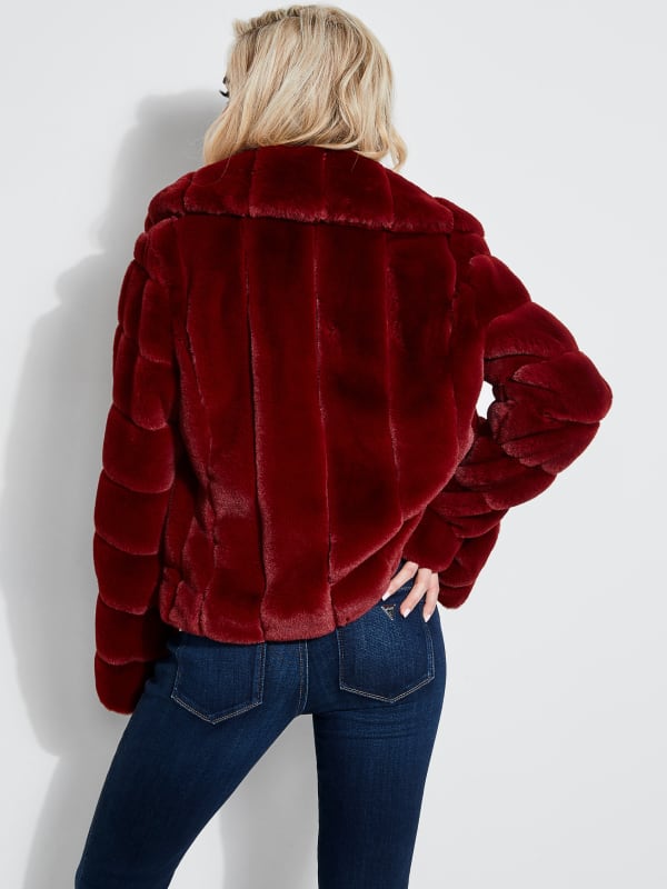 guess dessie faux fur jacket