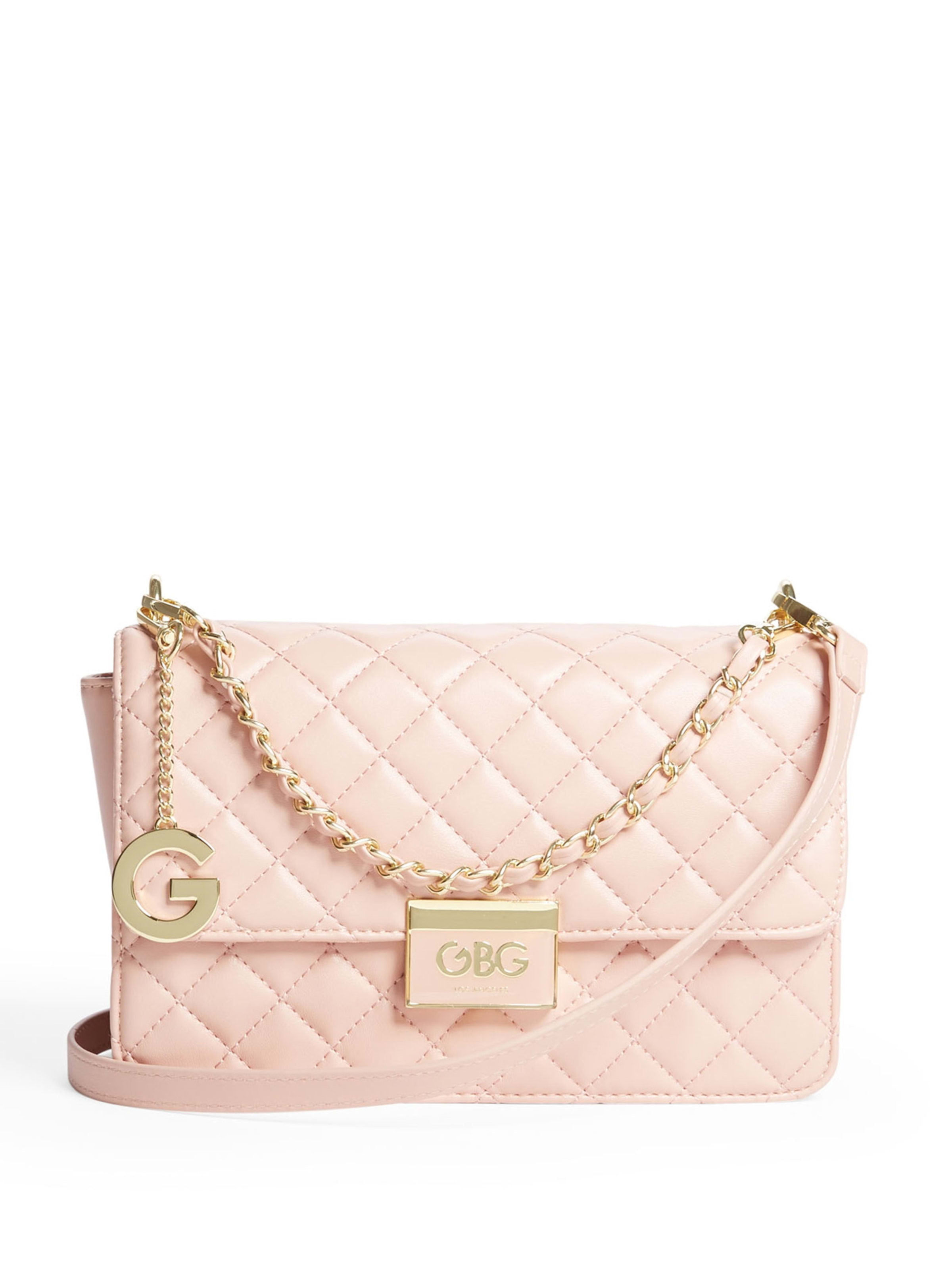 guess pink quilted bag