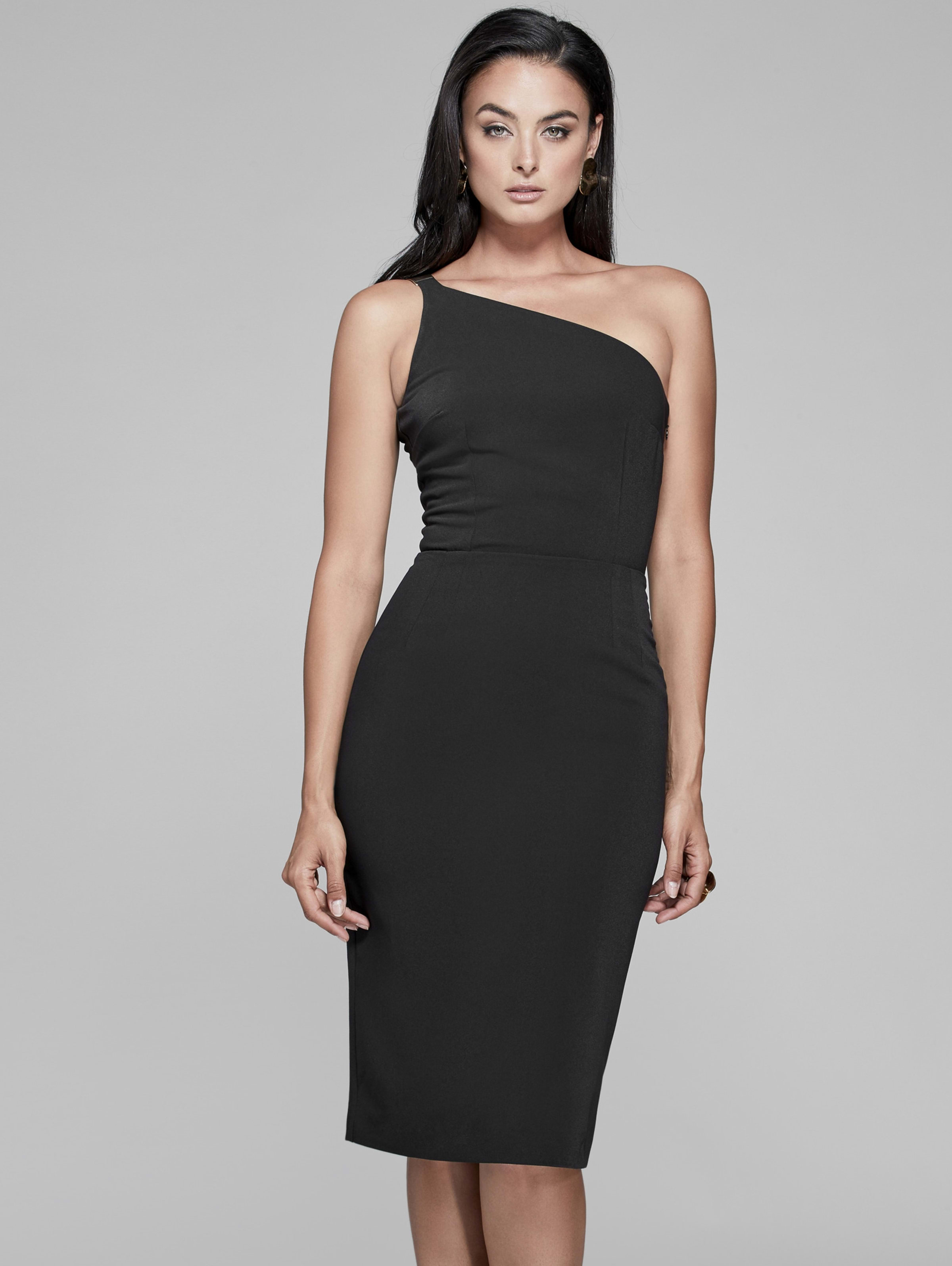 one shoulder pencil dress