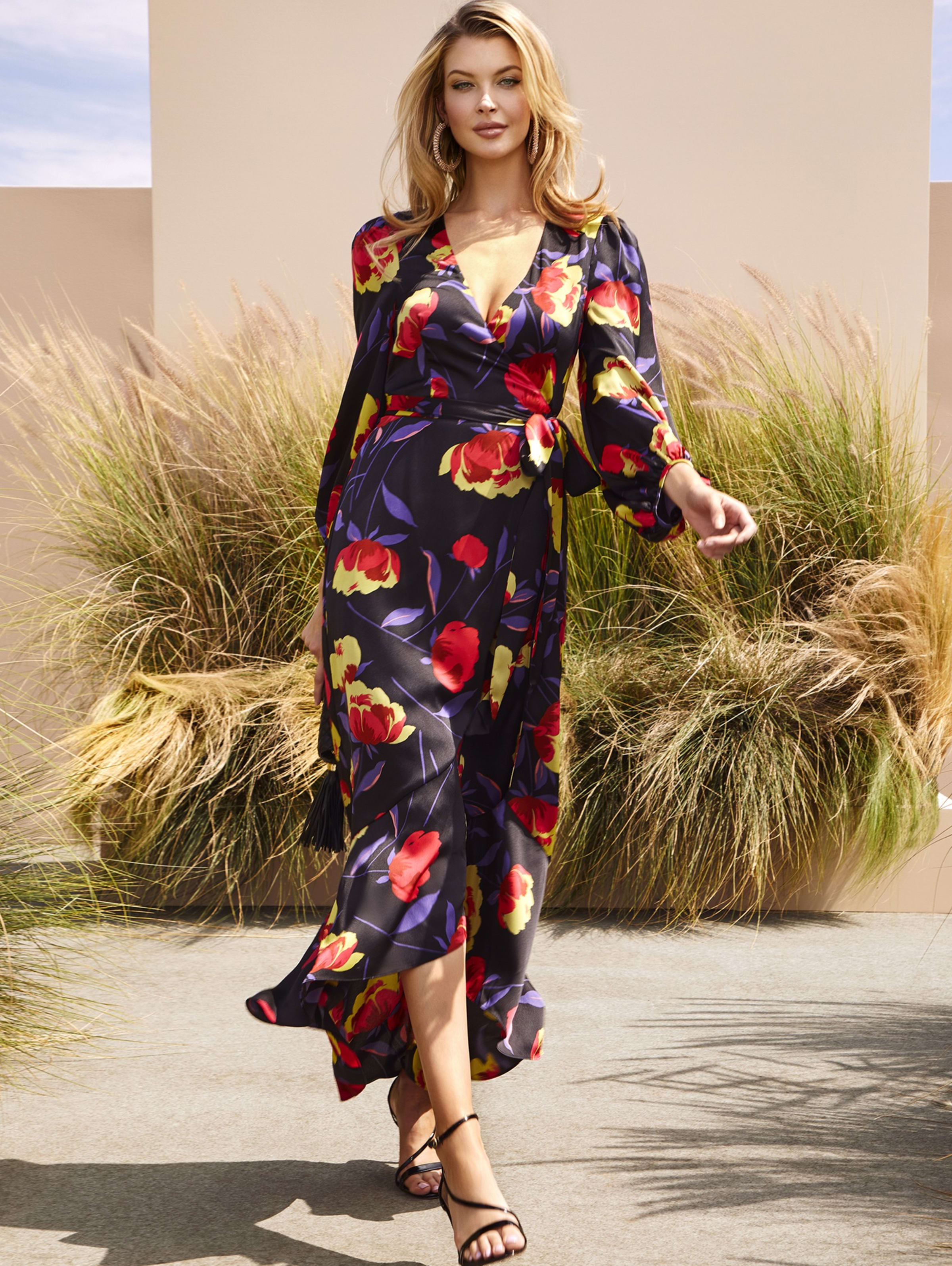 Dynasty Print Wrap Dress | GUESS by 