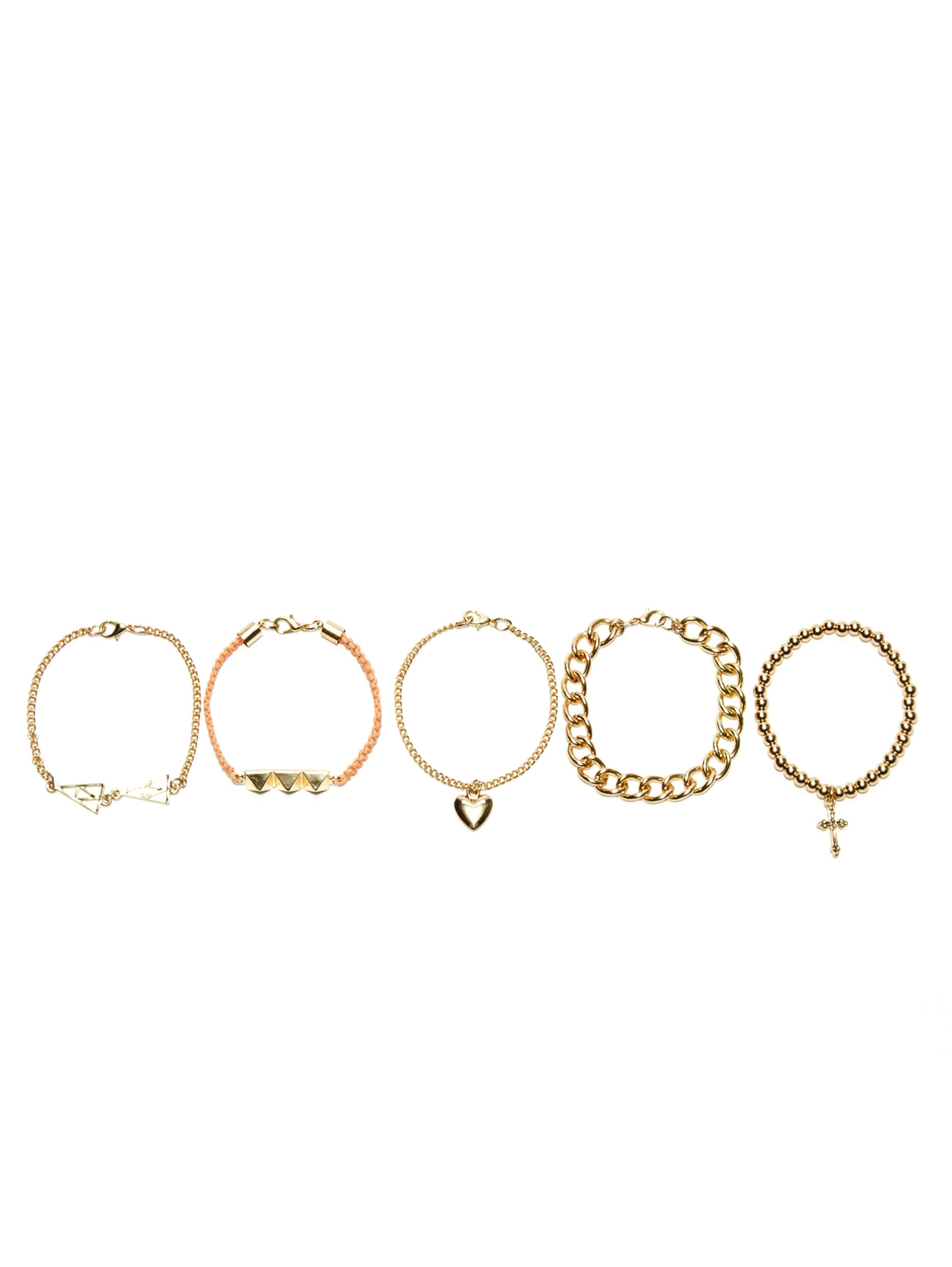 Gold Tone Pop Festival Bracelet Set Guessfactory Com