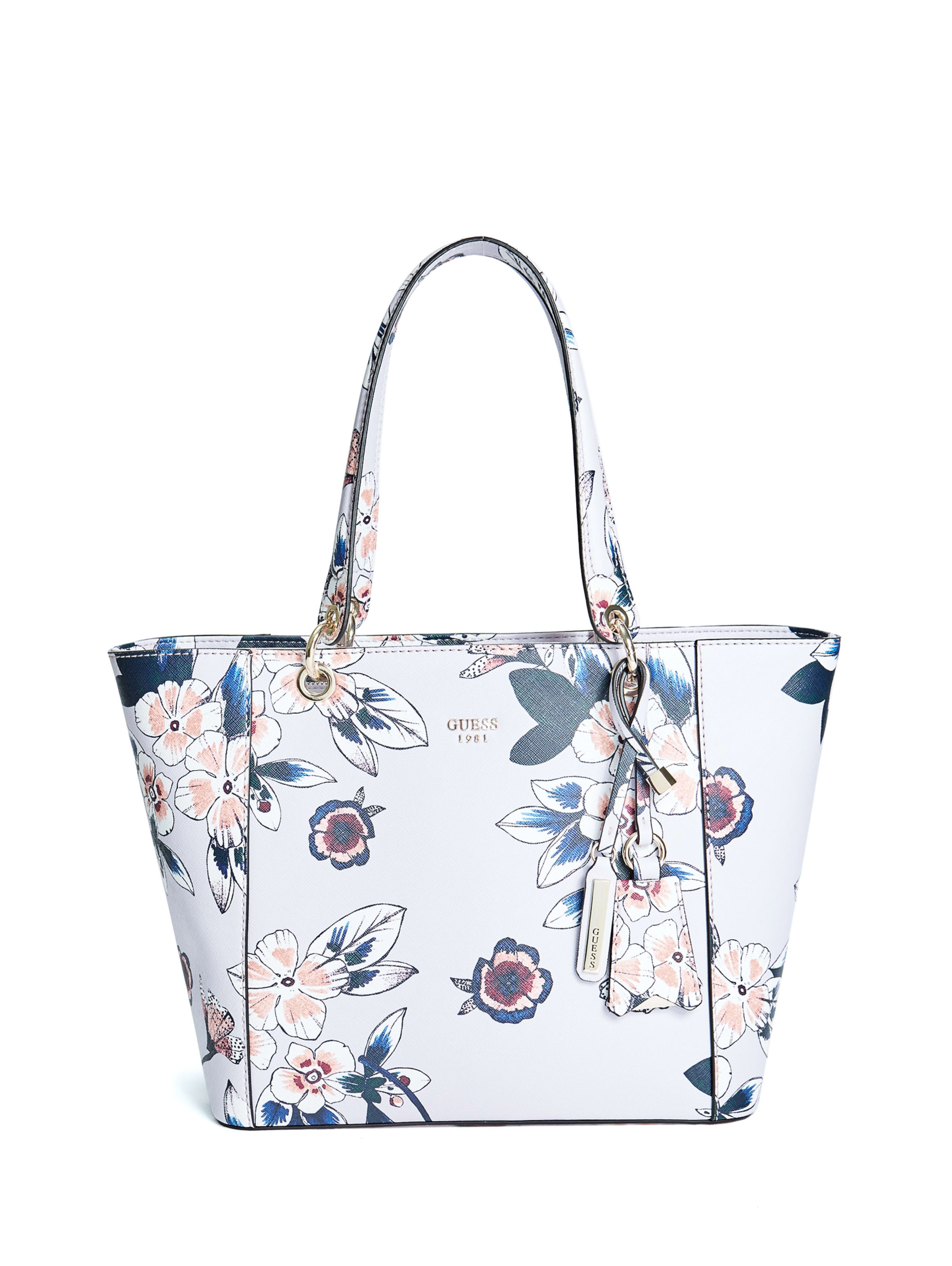 guess kamryn floral tote