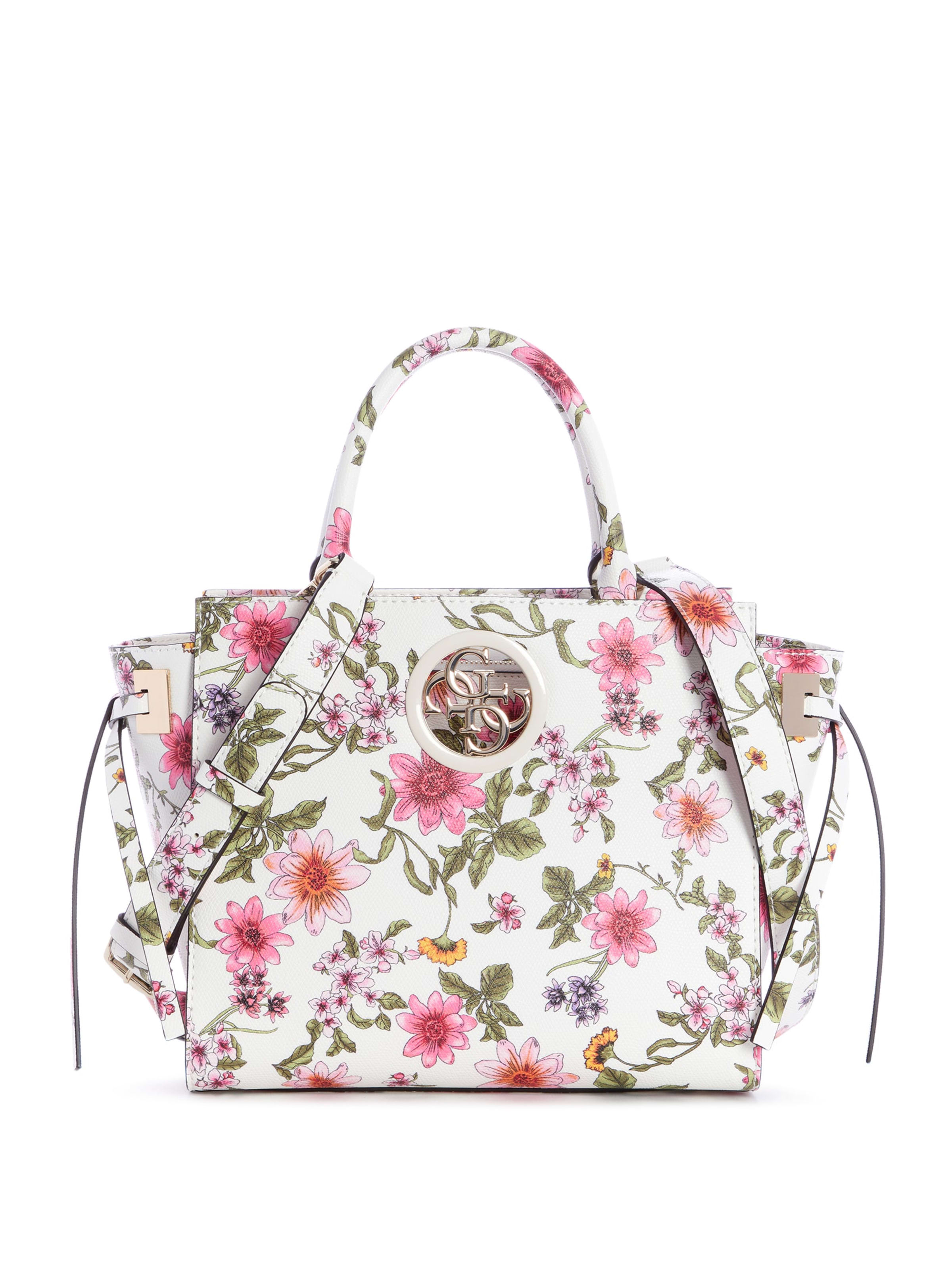 guess floral satchel