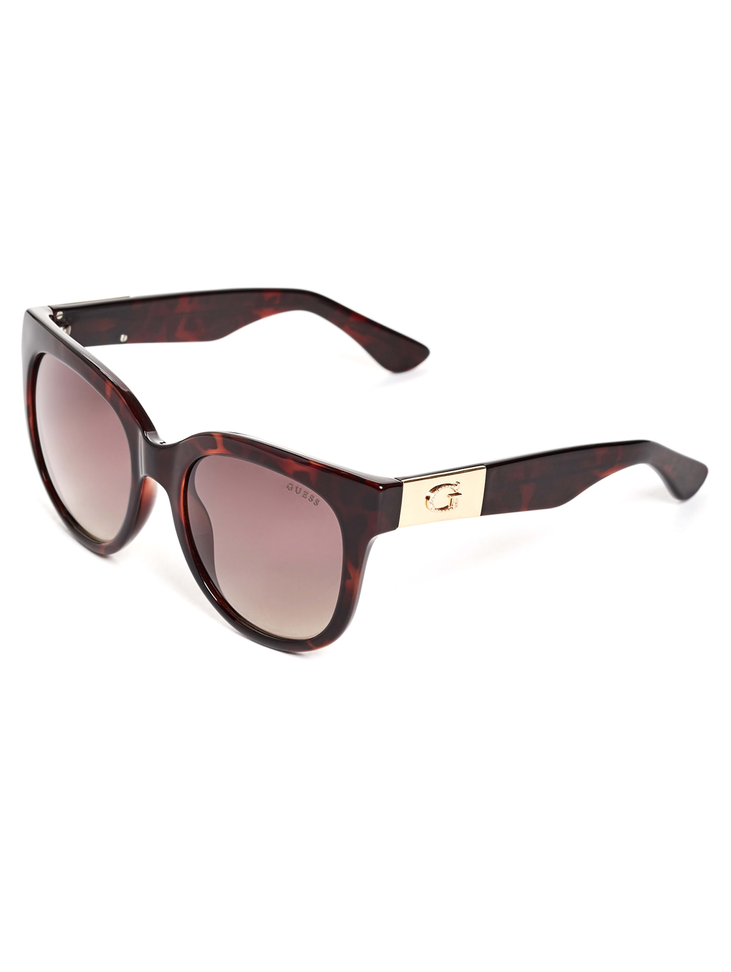 Amber Tortoiseshell Oversized Sunglasses Guessfactory Com