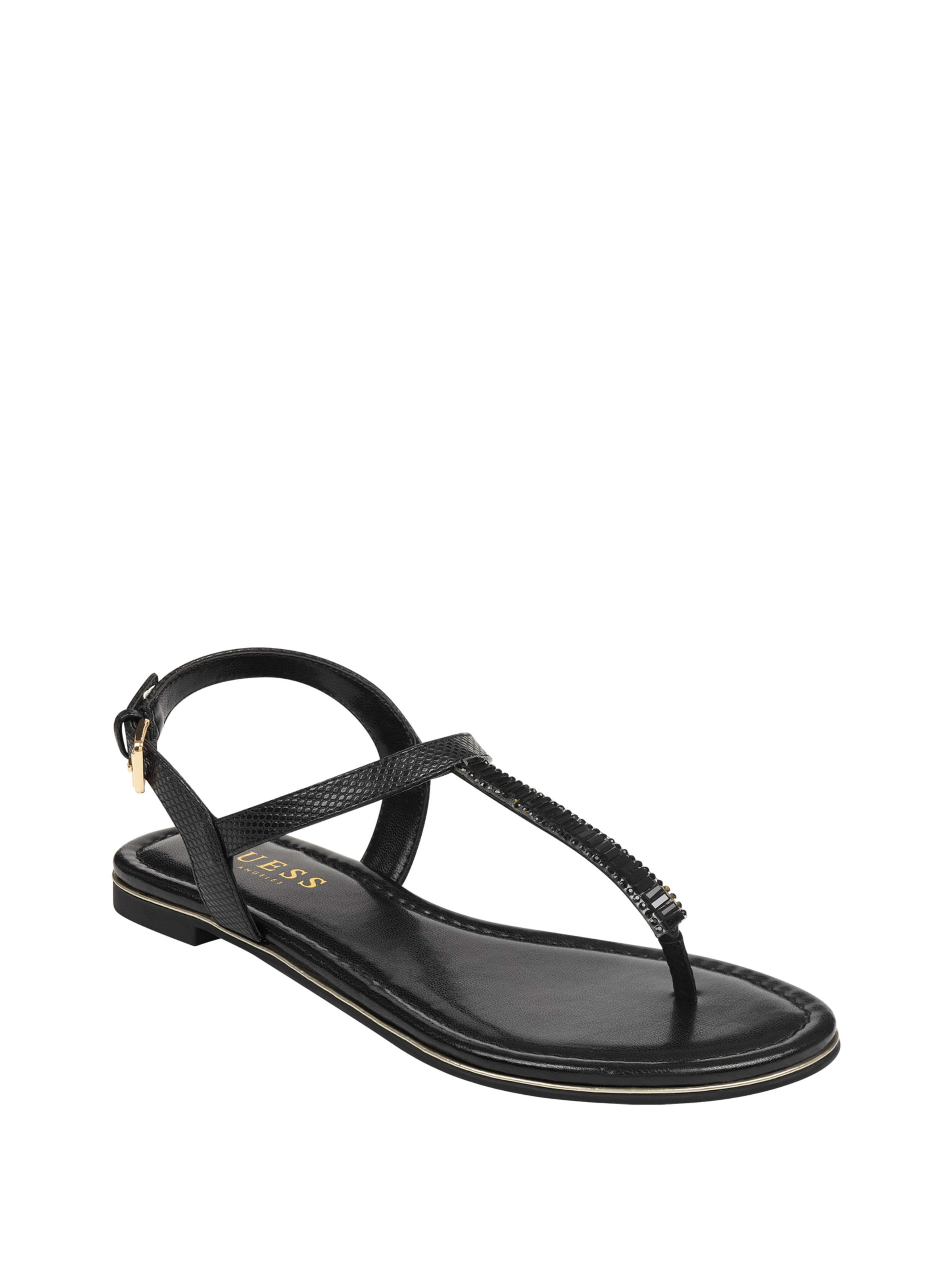 guess t strap sandals