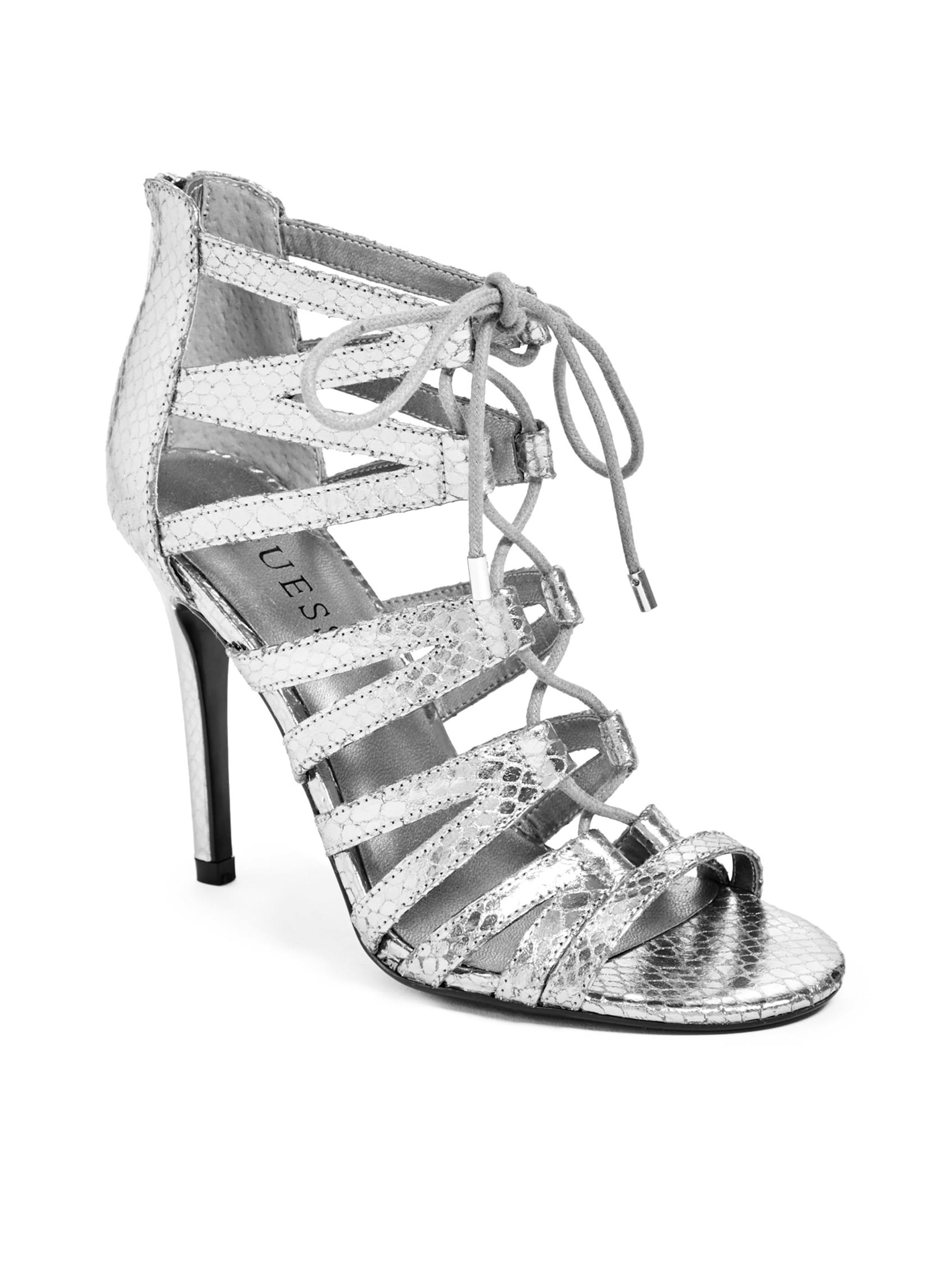 guess lace up heels