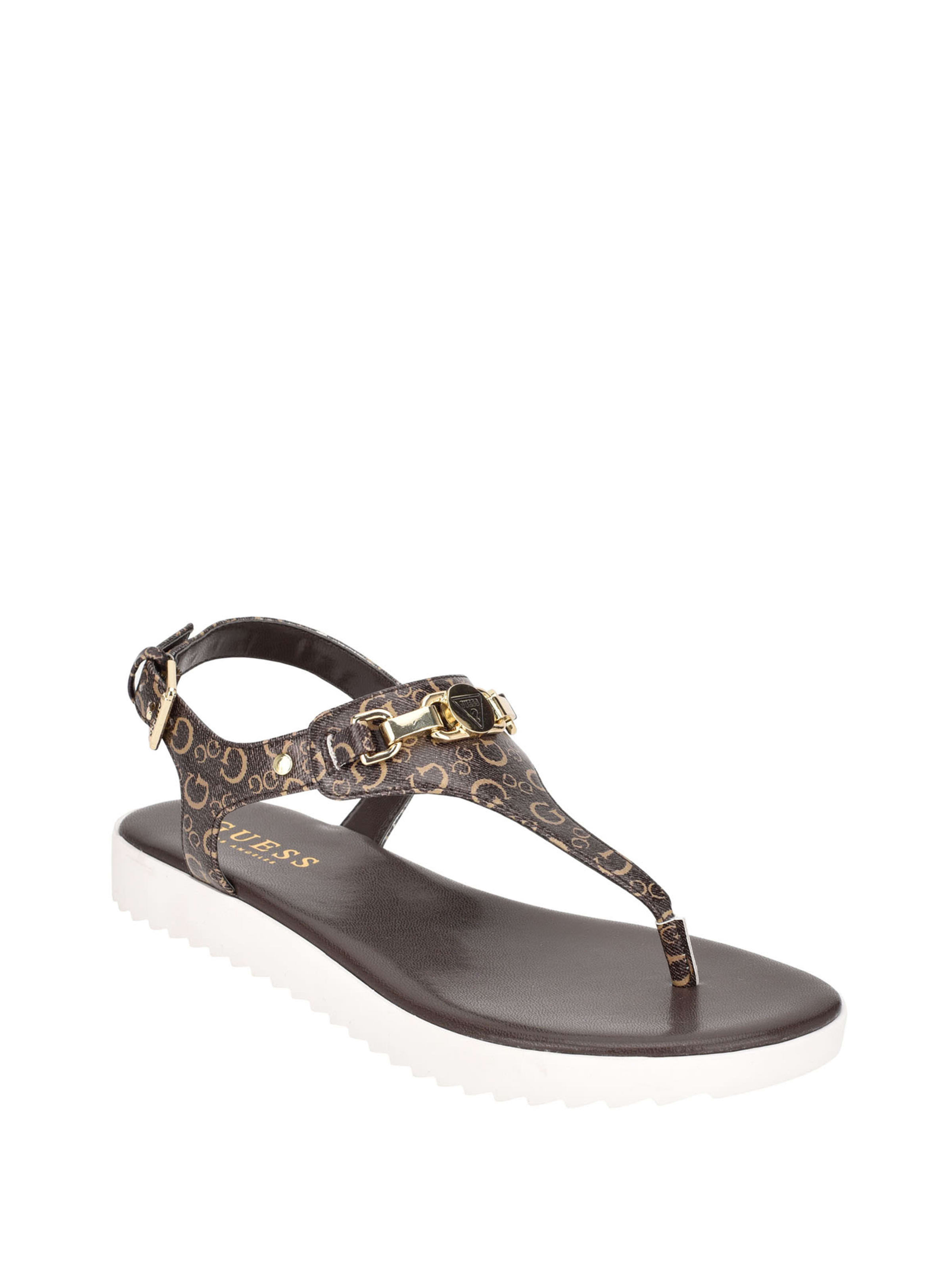 guess logo sandals