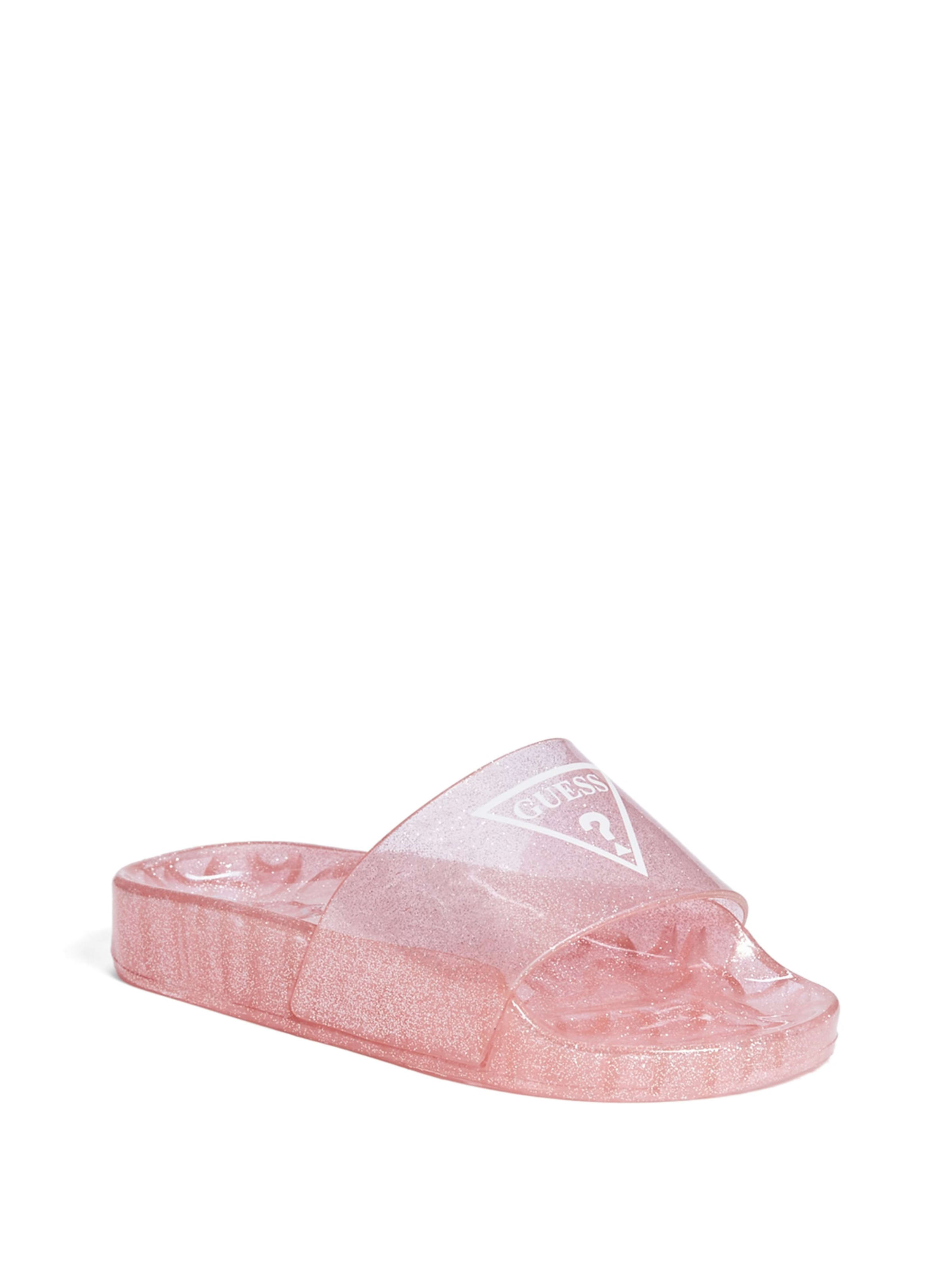 glitter jelly slide sandals