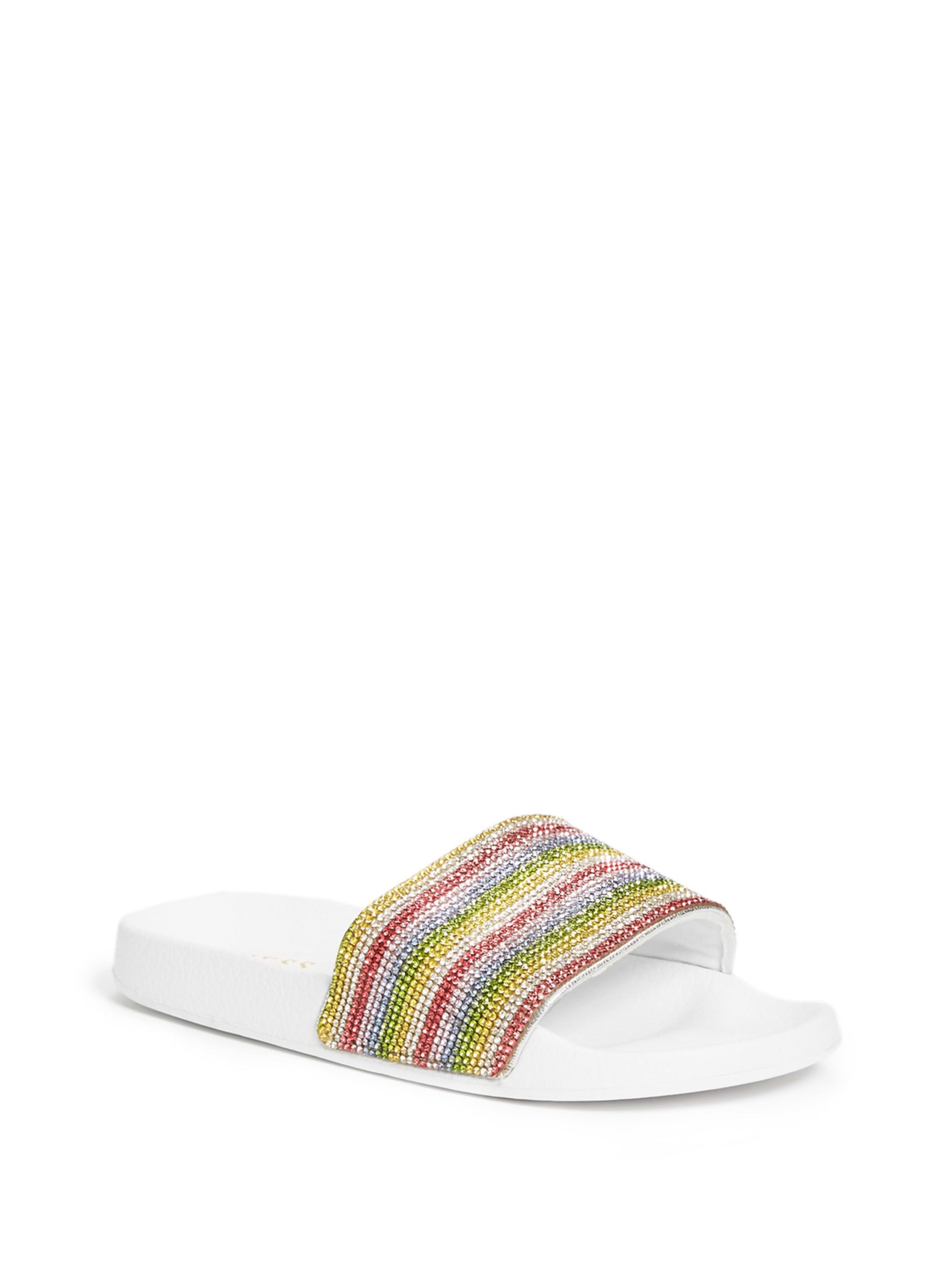 rainbow slide sandals