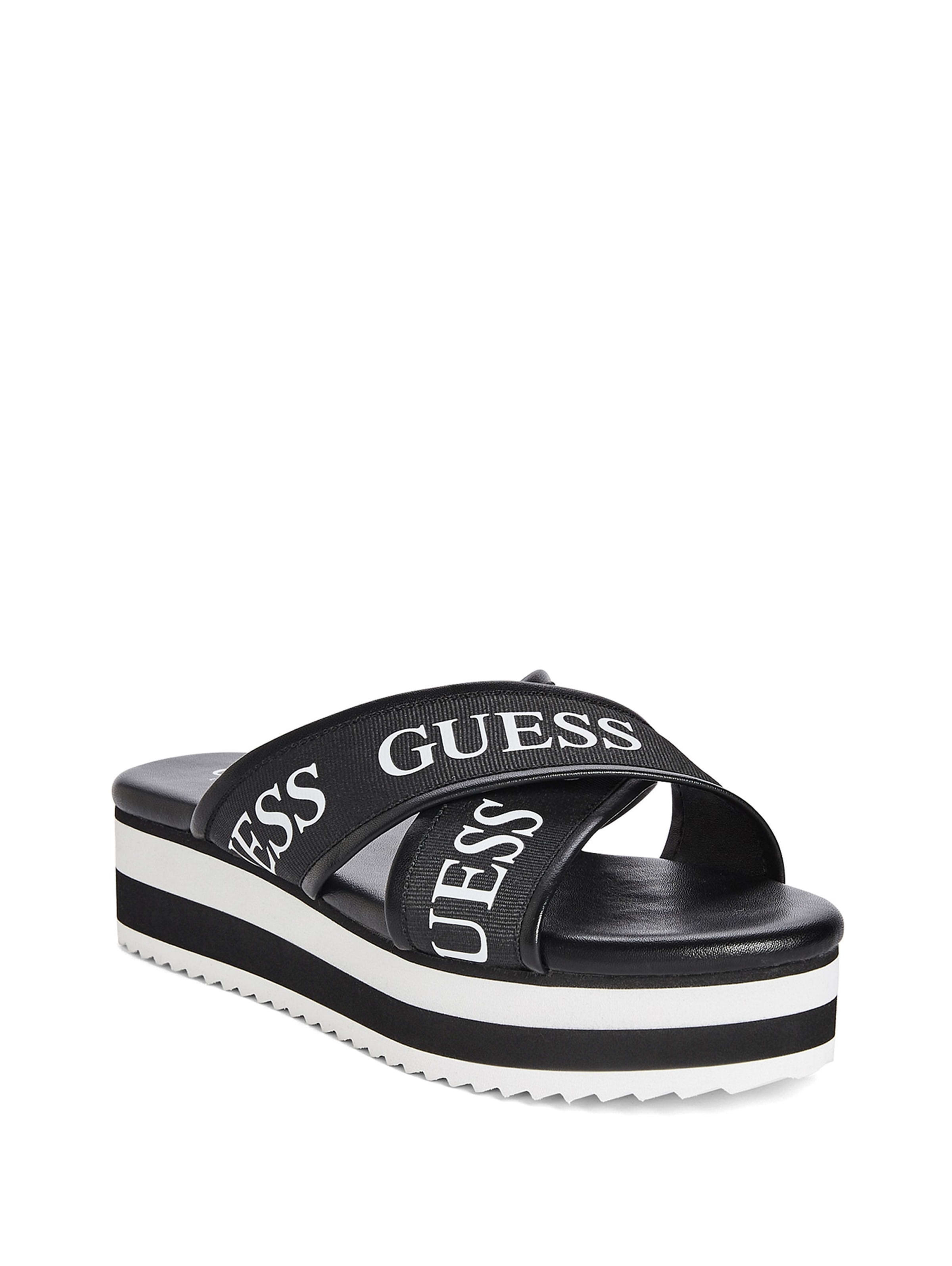 guess logo sandals