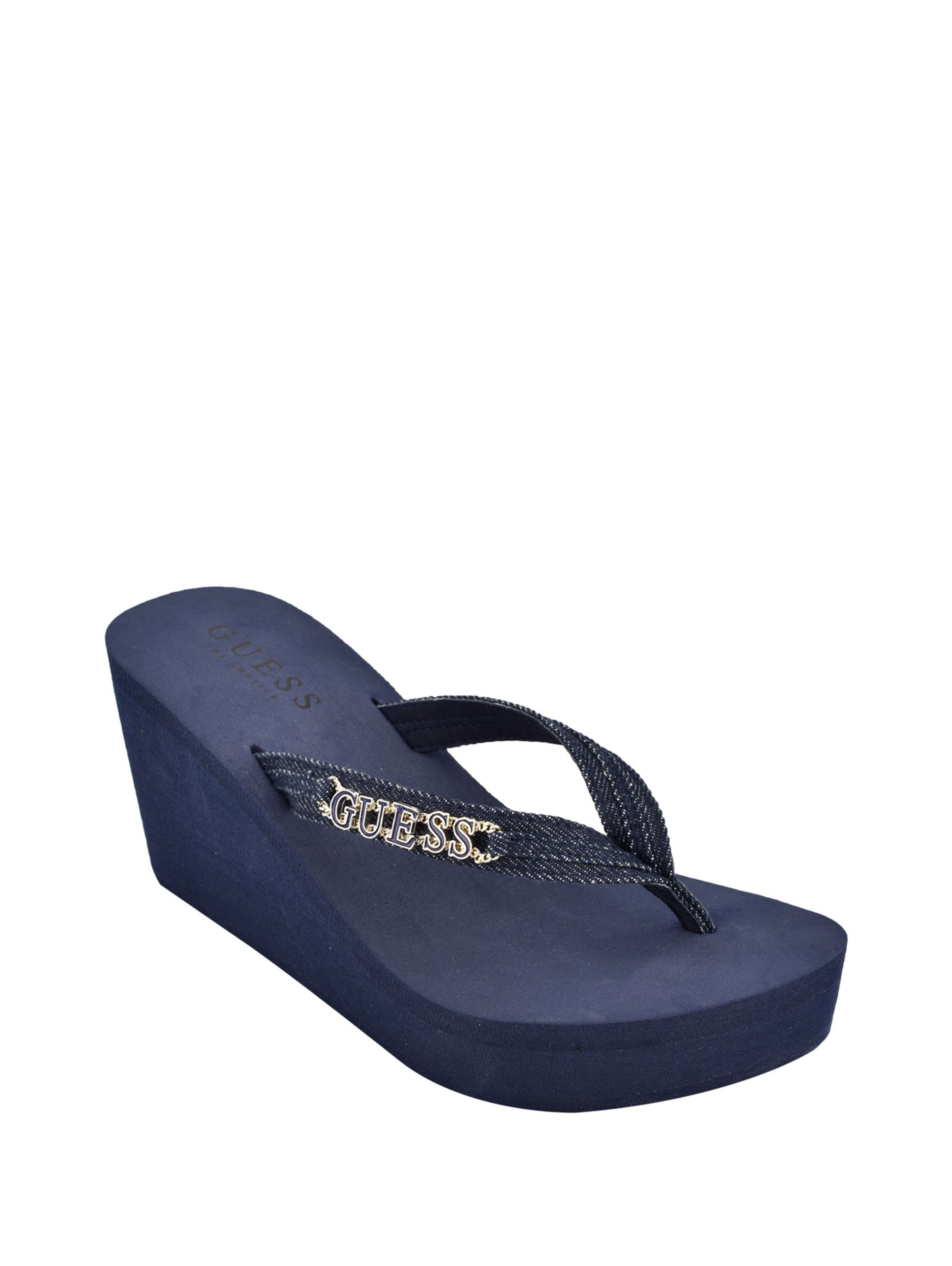 guess flip flops with charms