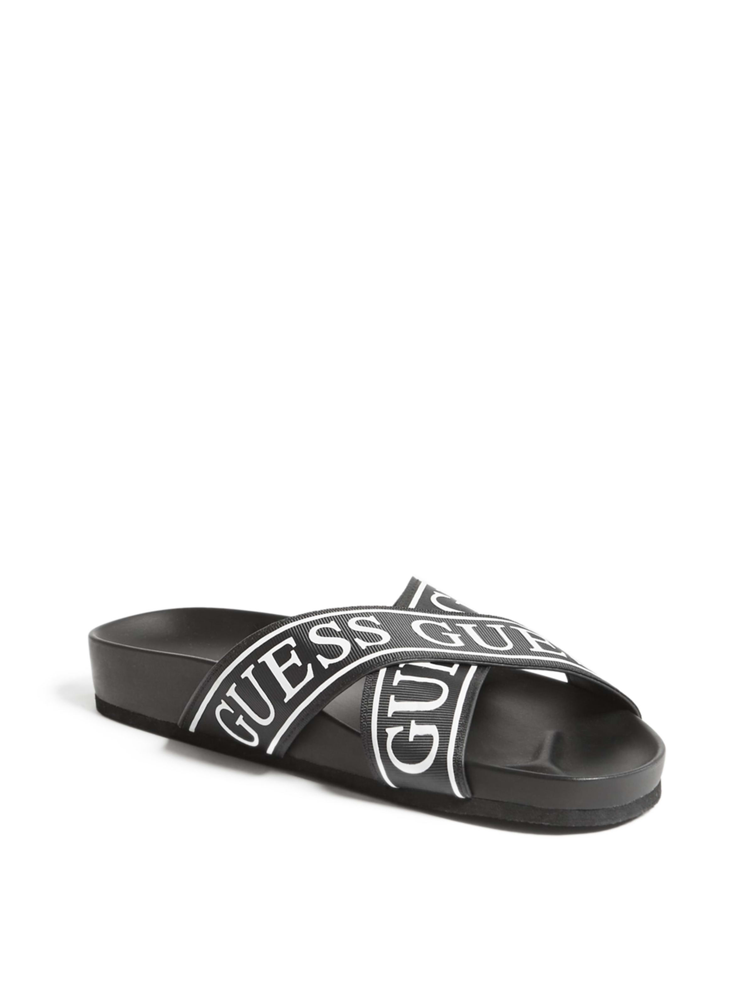 Teyanas Crisscross Logo Slide Sandals 