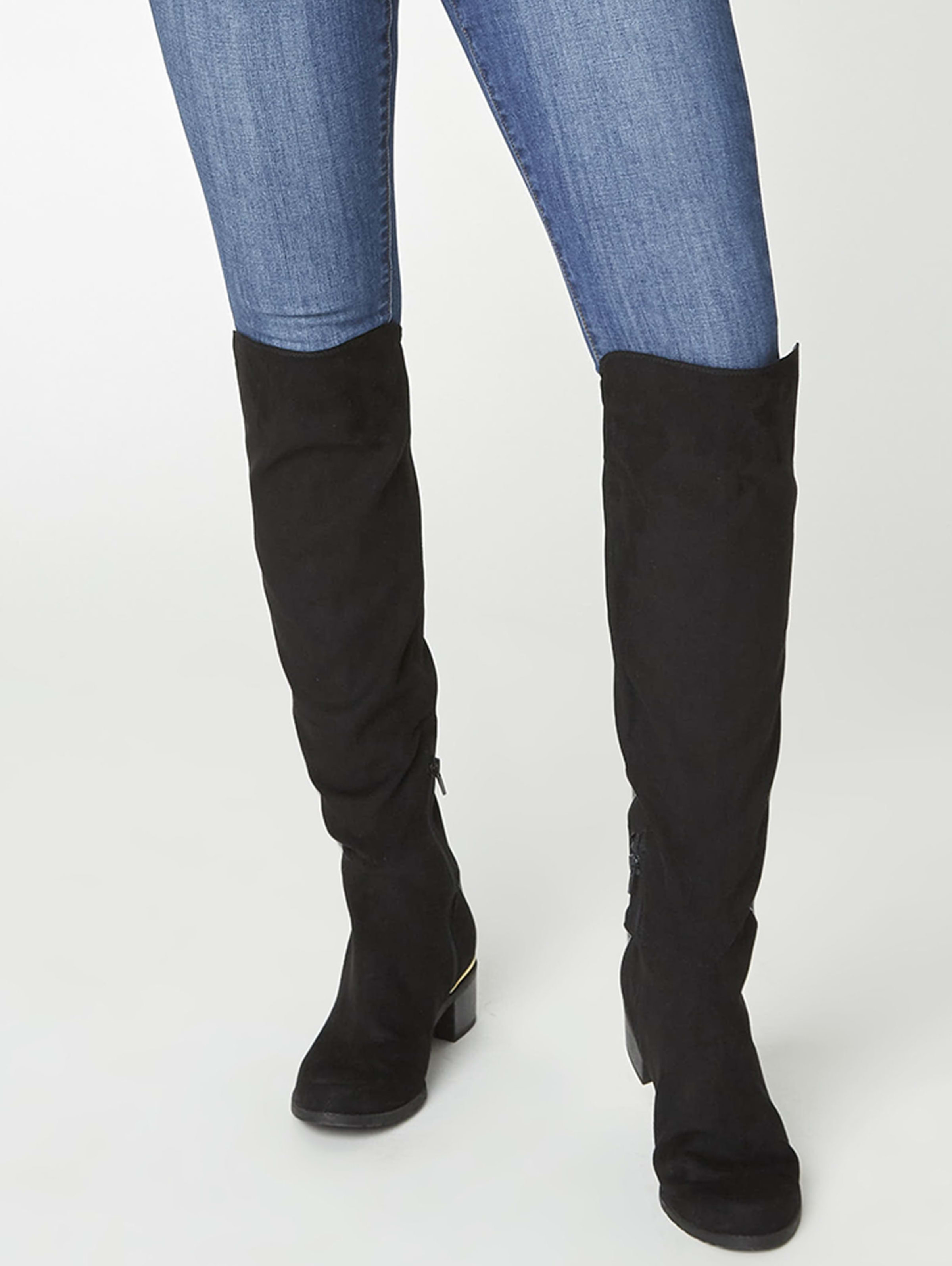 guess over the knee leather boots