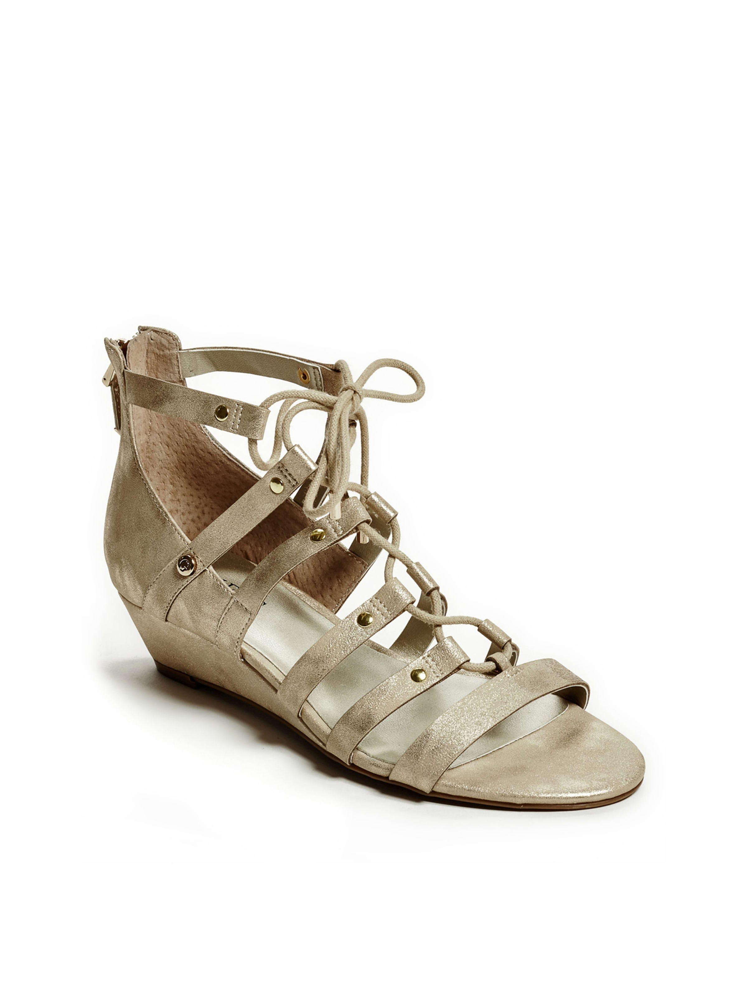 guess lace up wedges