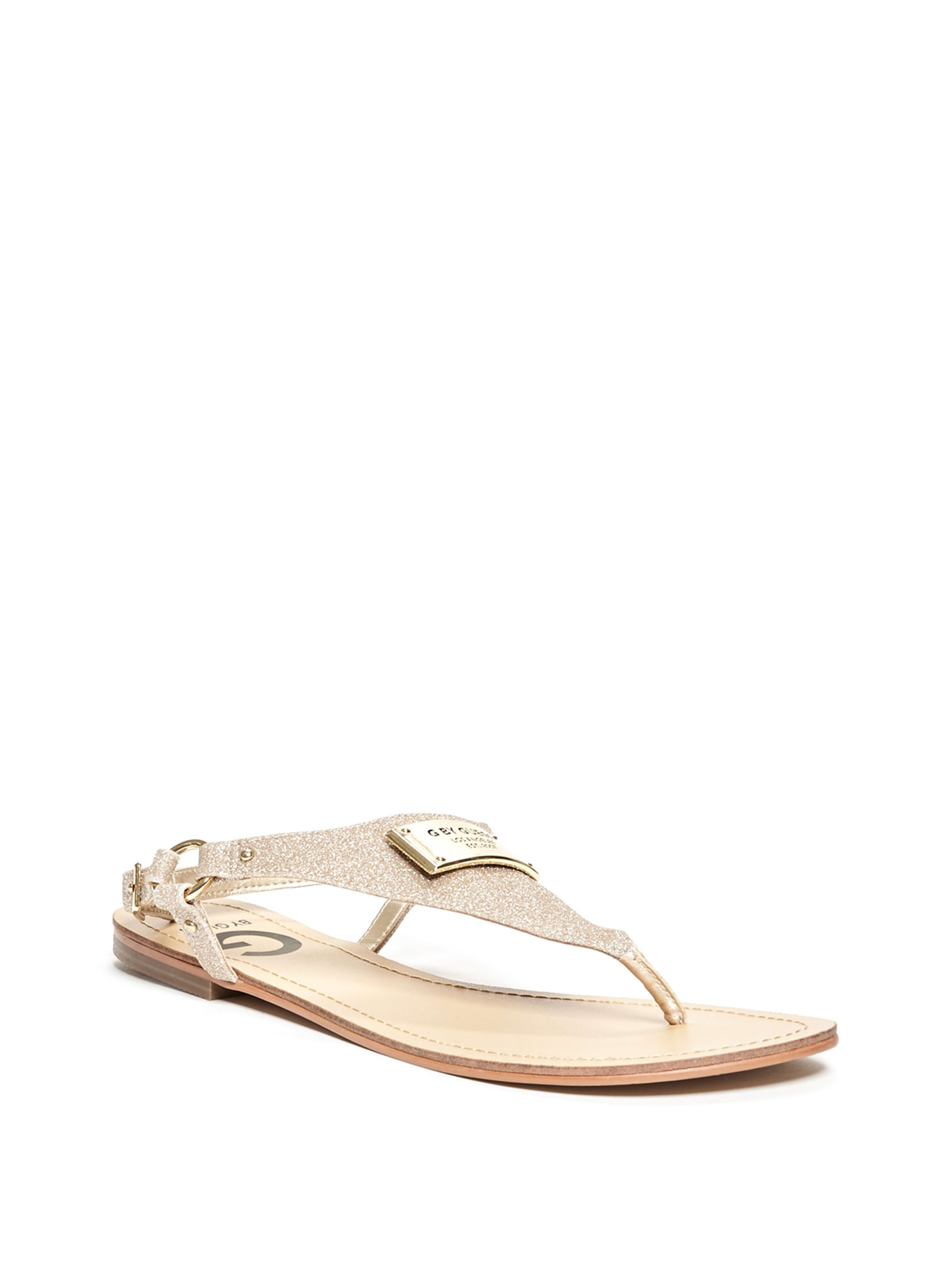 guess gold sandals