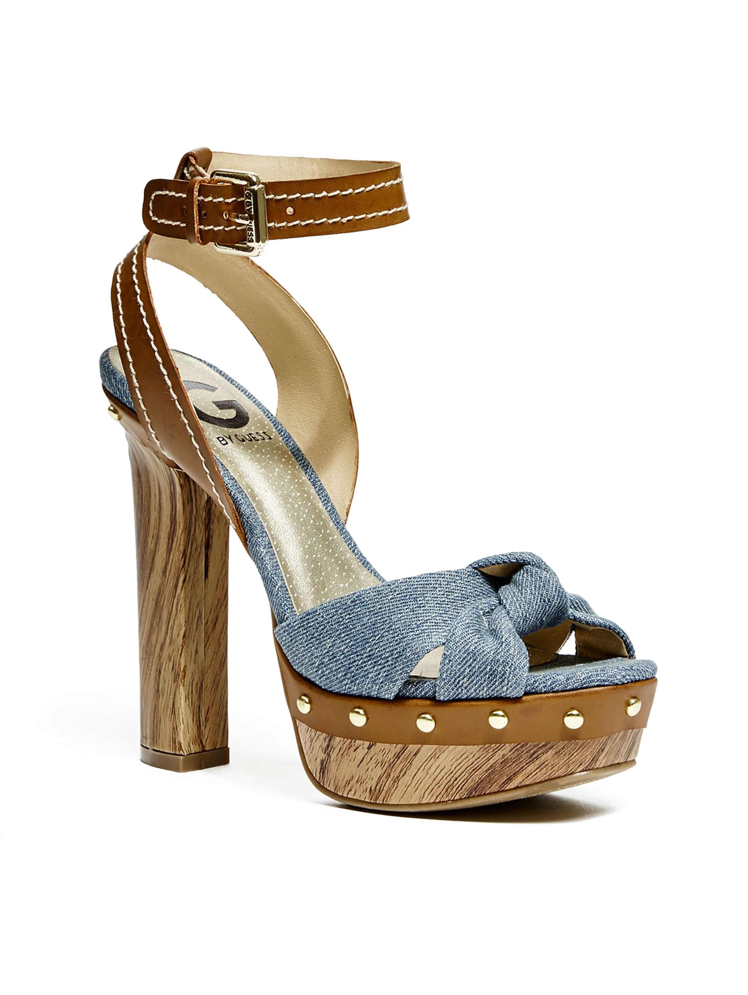 guess denim heels