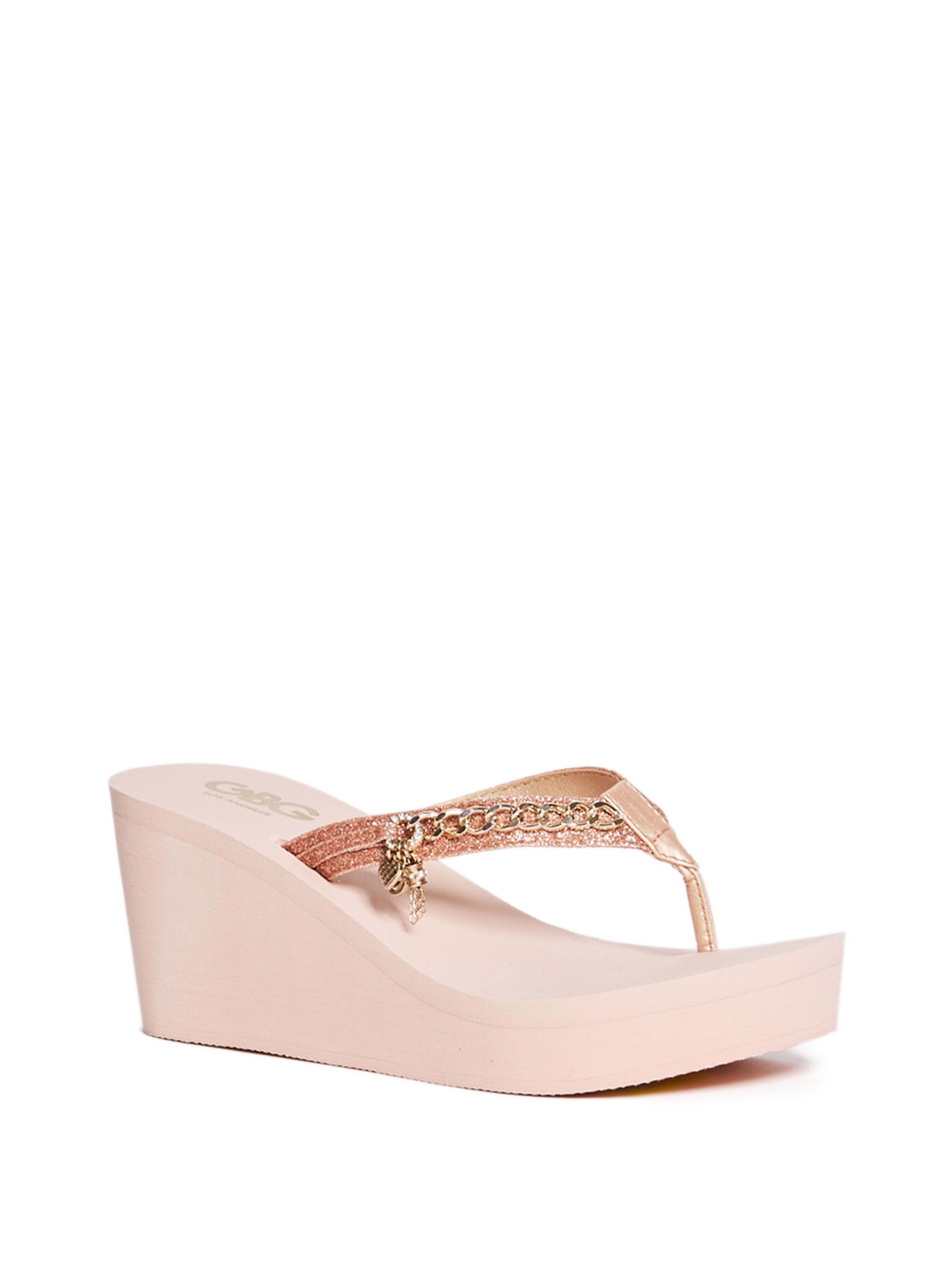 guess flip flops with charms