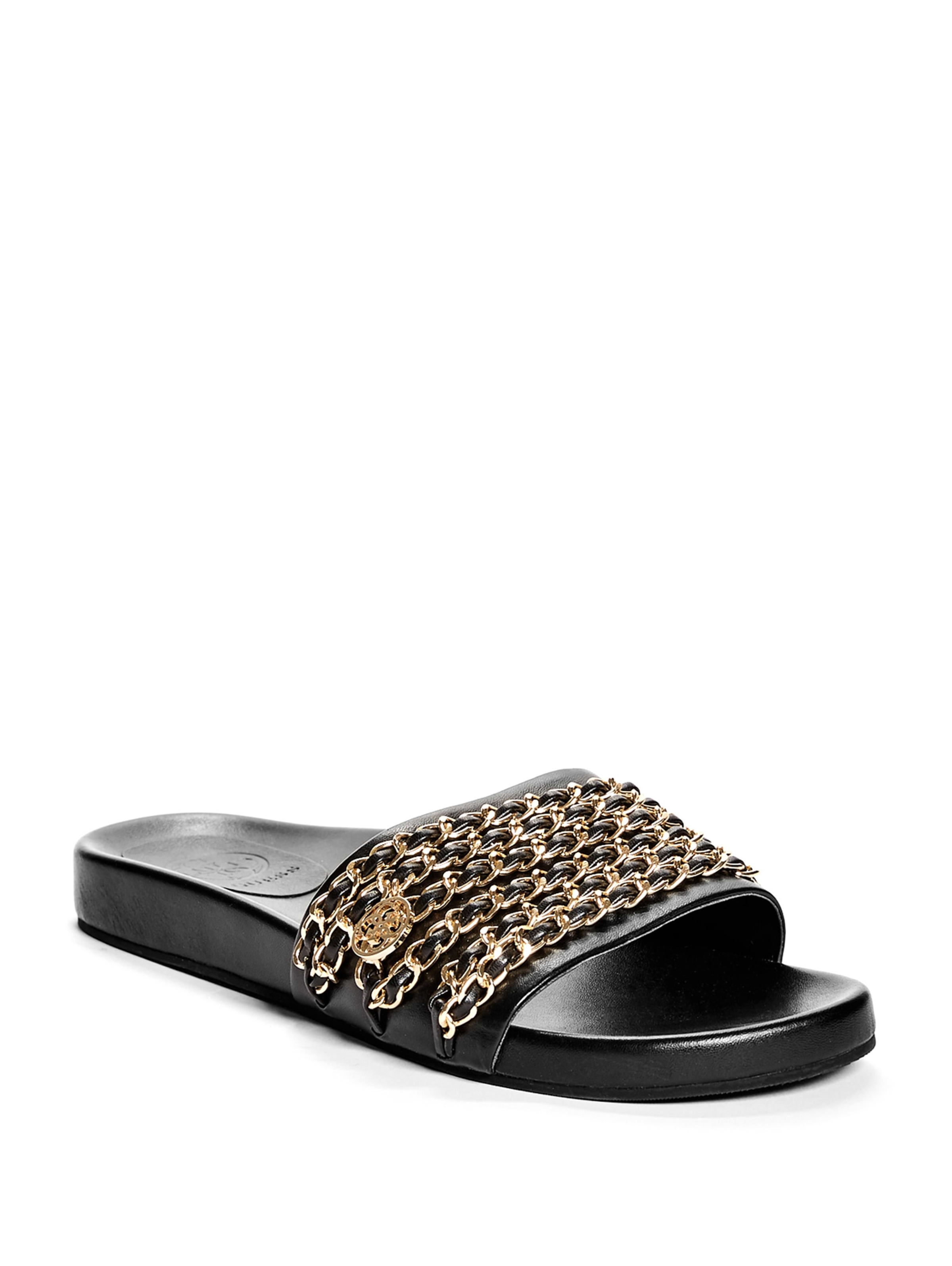 chain slide sandals