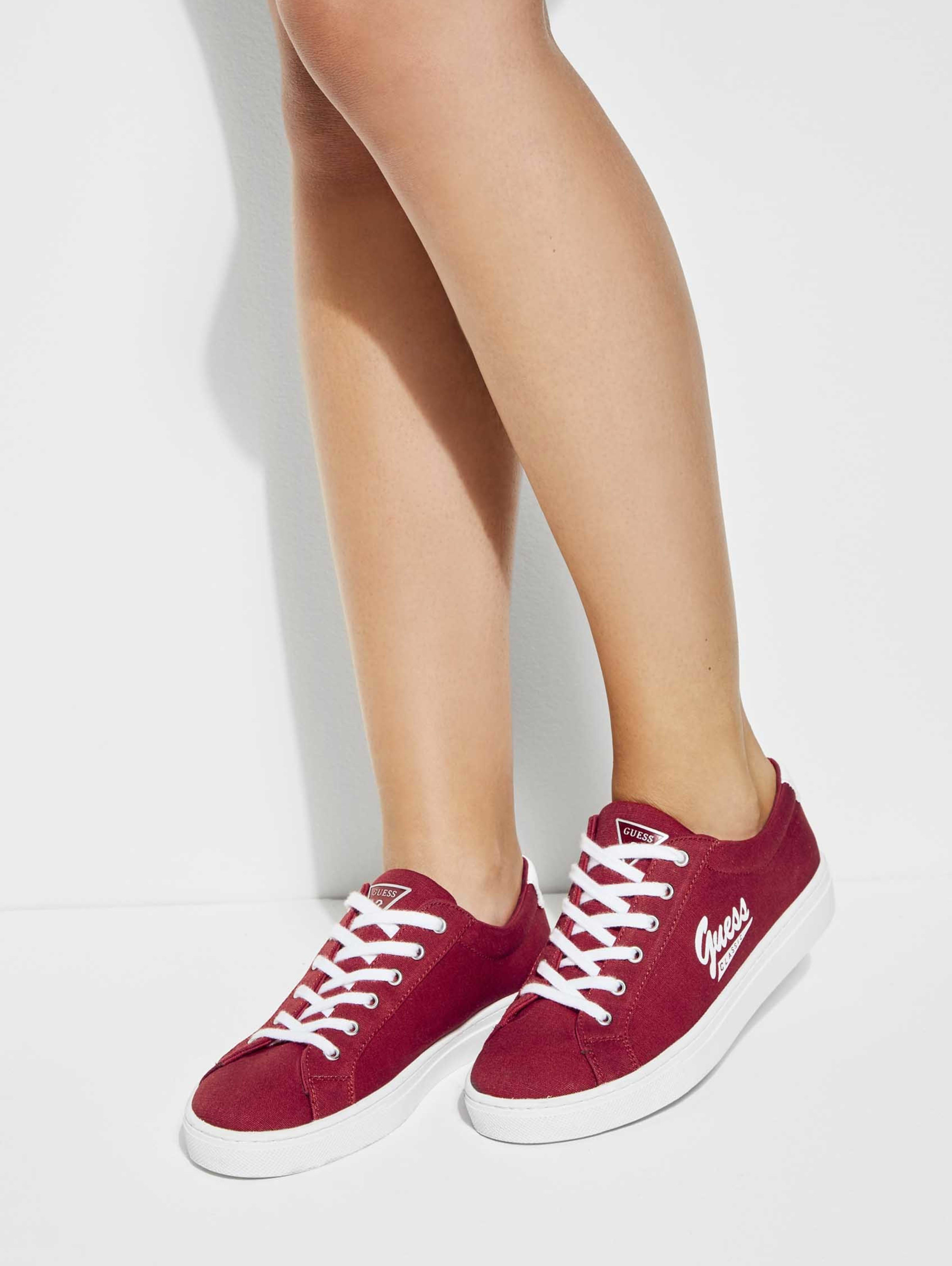 guess red sneakers
